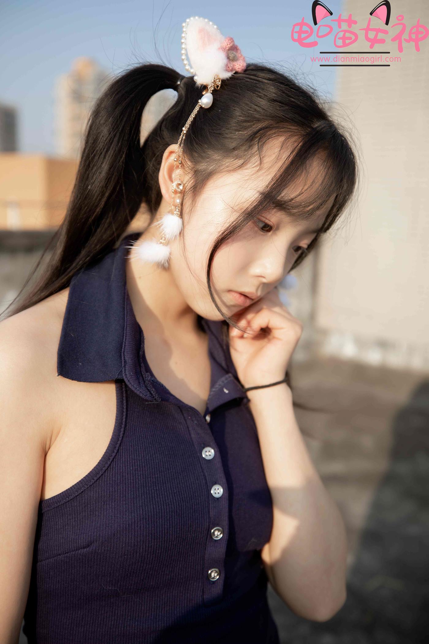 图片[51]-电喵女神 NO.007 灵唯 天台[54P] – 速更版-美库