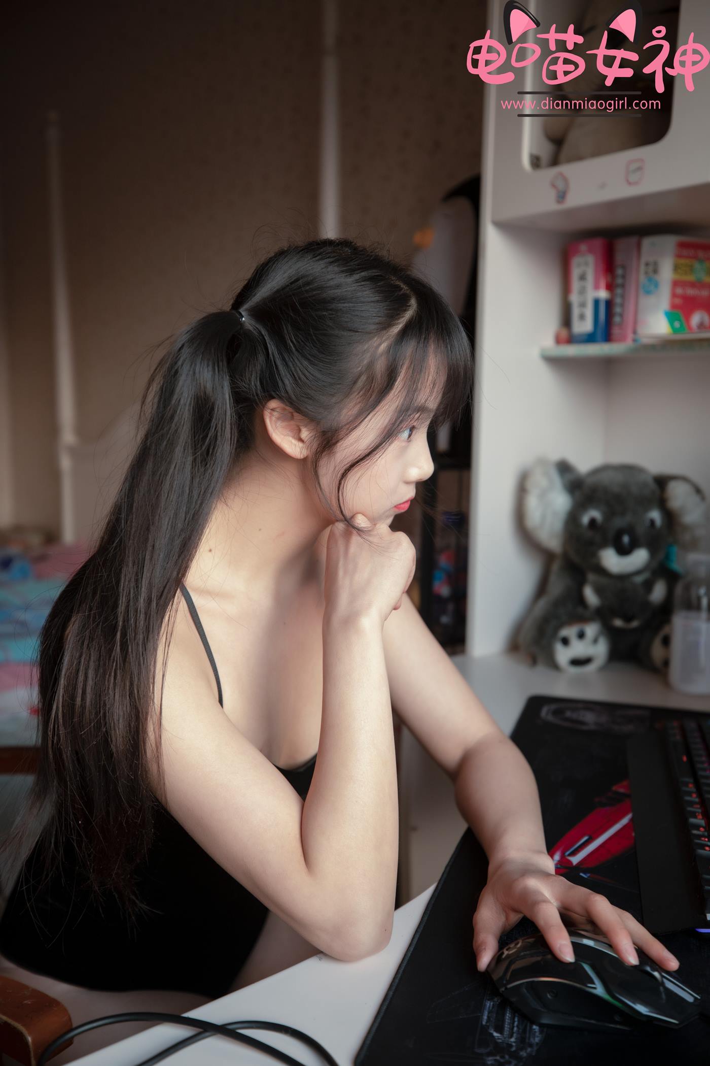 图片[14]-电喵女神 012 灵唯 黑纱情趣服 [18P) – 速更版-美库