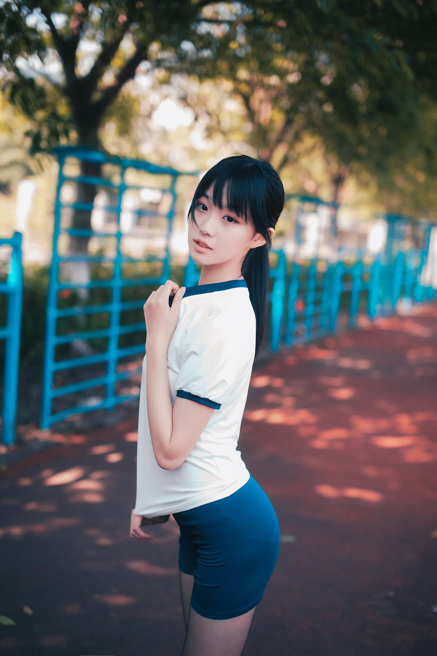 图片[15]-沧霁桔梗  – 黑丝体操服[53P] – 速更版-美库