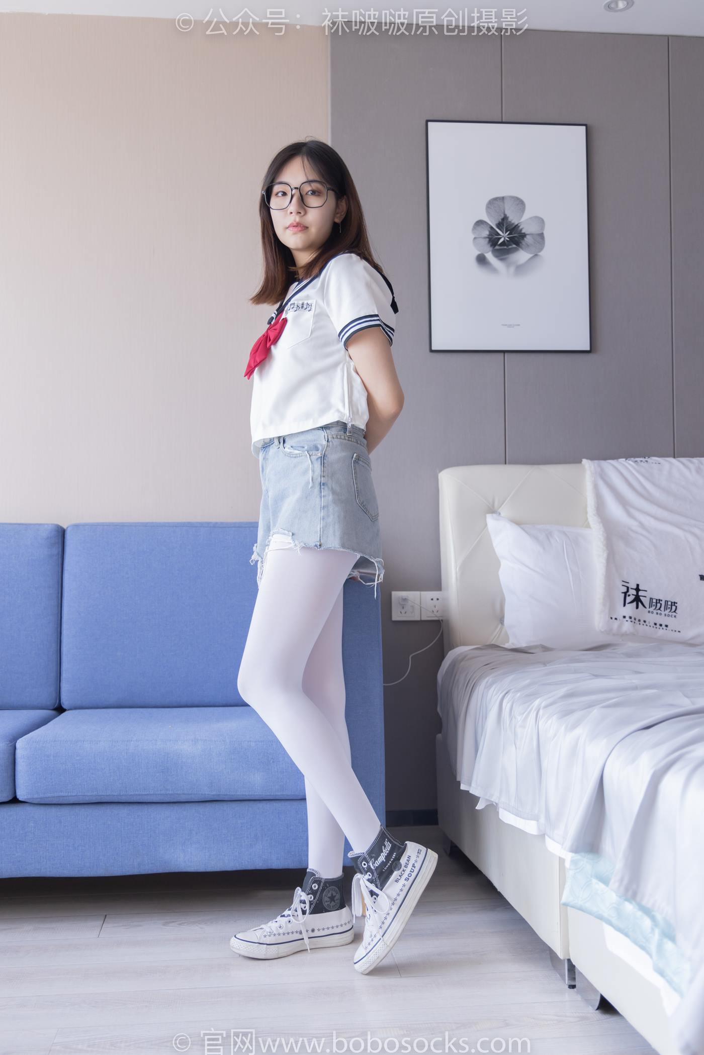 图片[15]-[BoBoSocks袜啵啵]NO.215 小甜豆-三双帆布鞋板鞋、厚白丝、黑丝[144P] – 速更版-美库