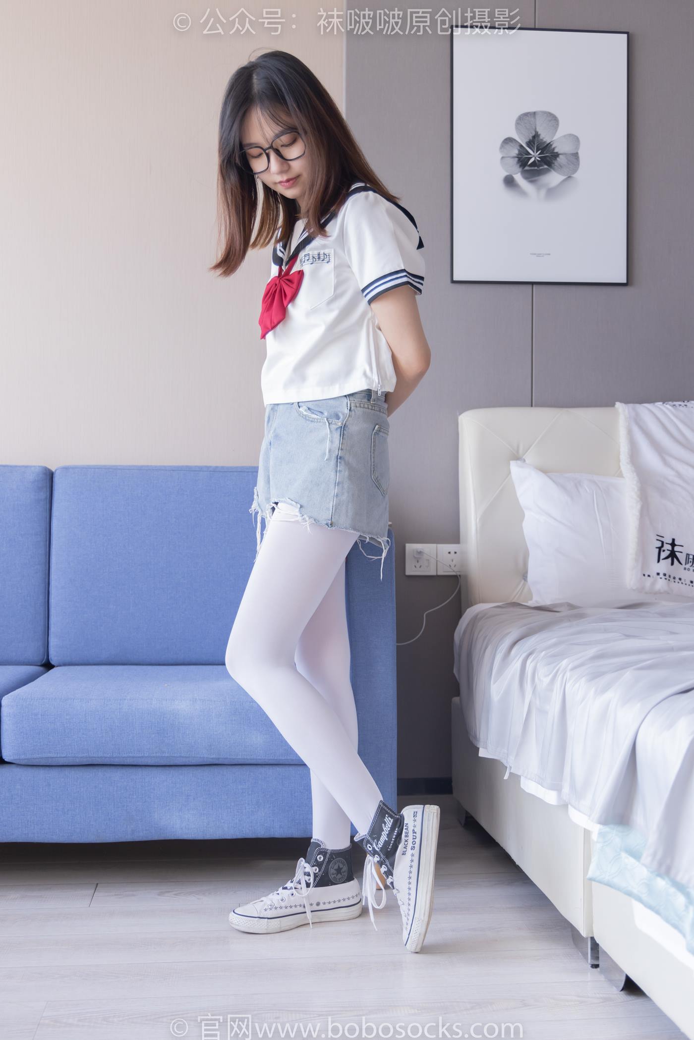 图片[17]-[BoBoSocks袜啵啵]NO.215 小甜豆-三双帆布鞋板鞋、厚白丝、黑丝[144P] – 速更版-美库