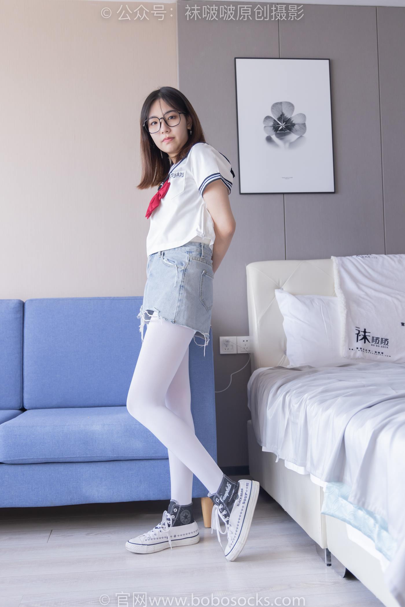 图片[18]-[BoBoSocks袜啵啵]NO.215 小甜豆-三双帆布鞋板鞋、厚白丝、黑丝[144P] – 速更版-美库