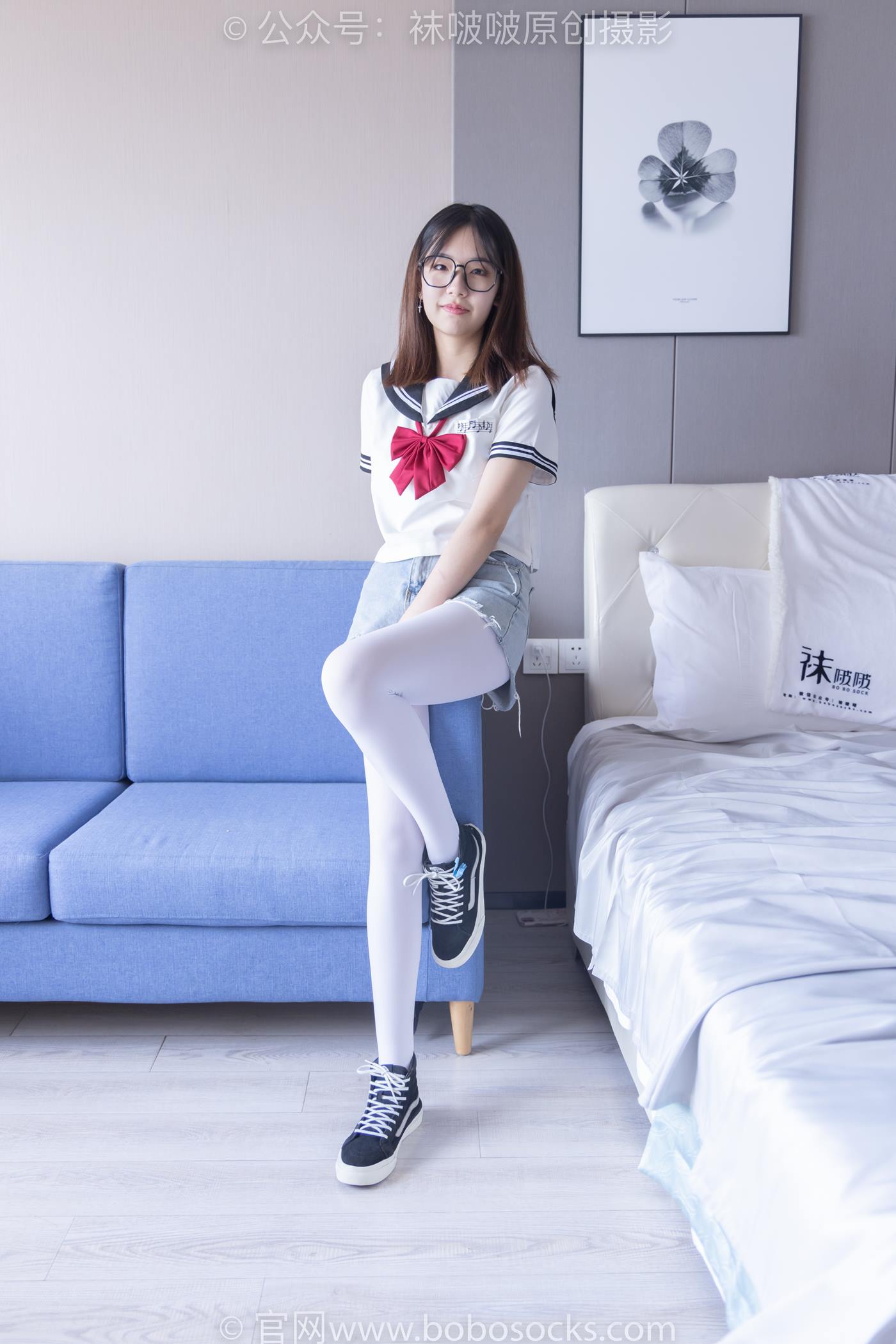 图片[22]-[BoBoSocks袜啵啵]NO.215 小甜豆-三双帆布鞋板鞋、厚白丝、黑丝[144P] – 速更版-美库