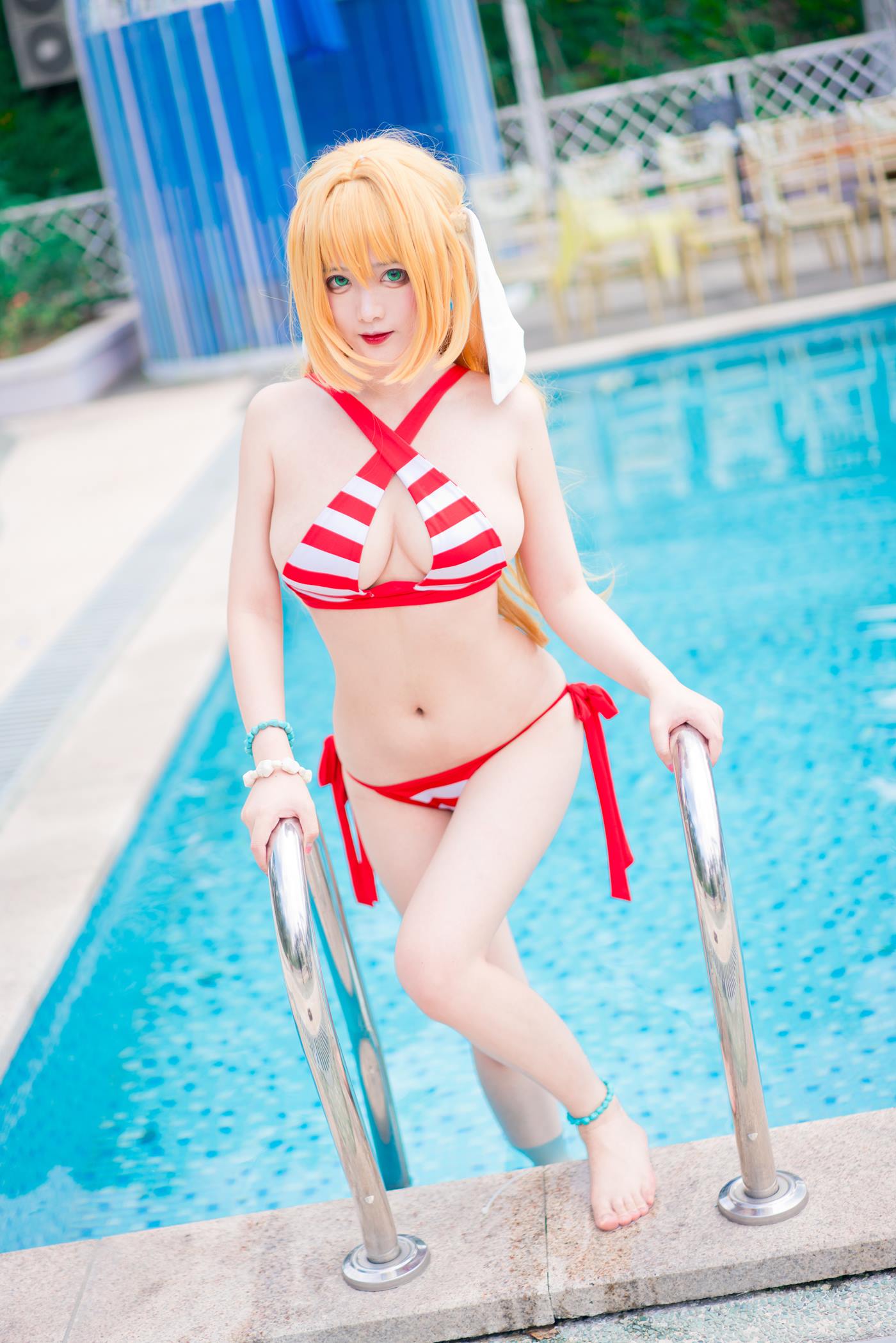 图片[11]-七海抹茶酱  – 尼禄泳装[17P] – 速更版-美库