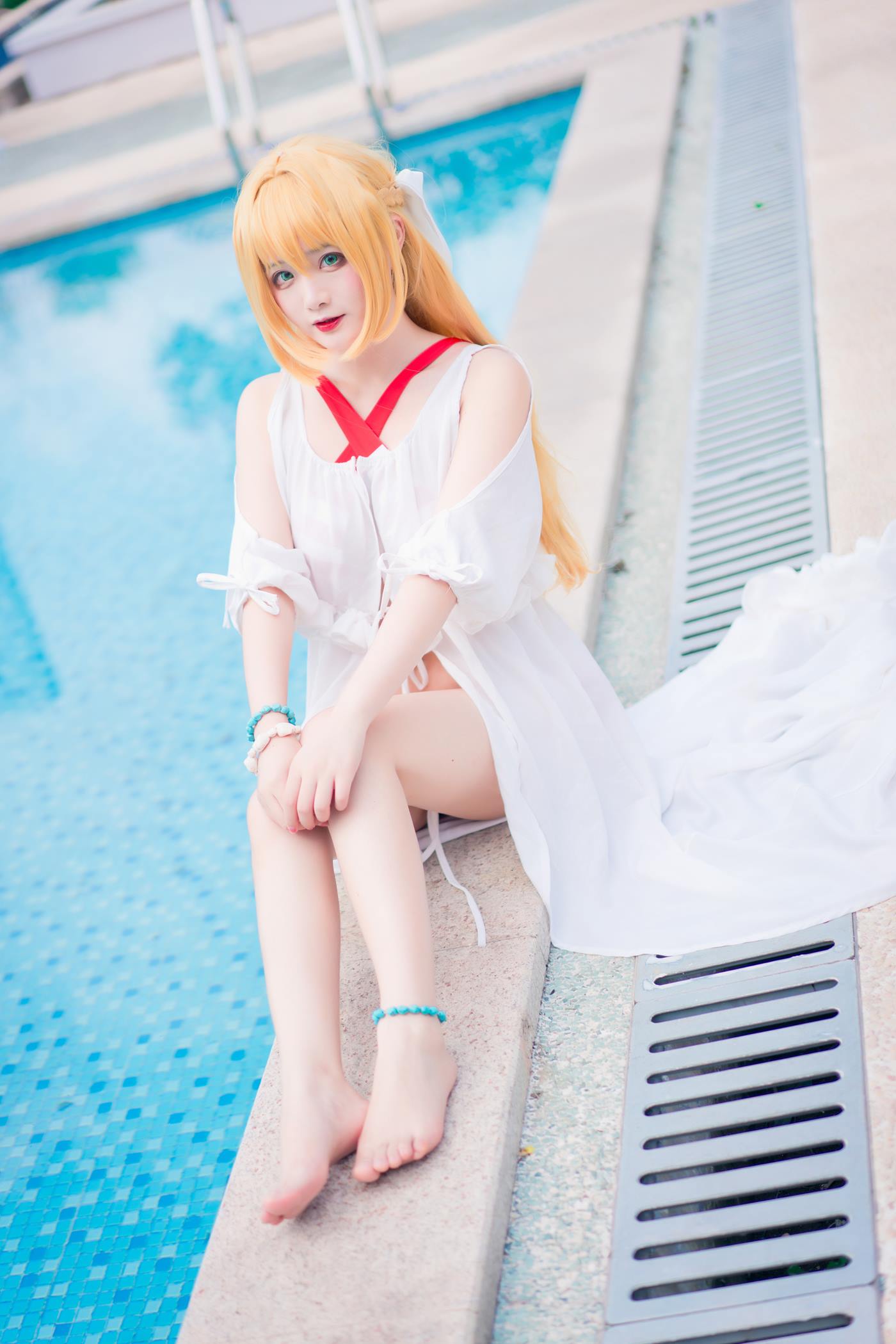 图片[14]-七海抹茶酱  – 尼禄泳装[17P] – 速更版-美库