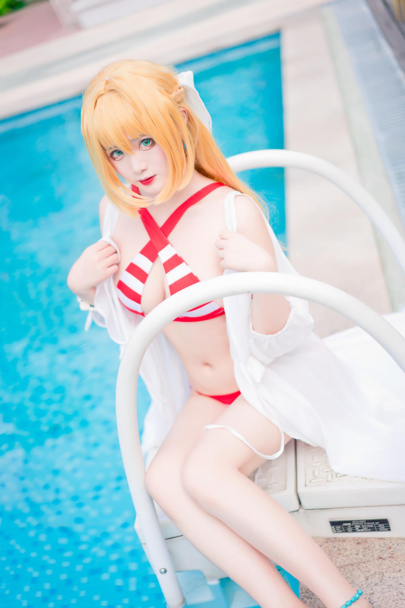 图片[17]-七海抹茶酱  – 尼禄泳装[17P] – 速更版-美库