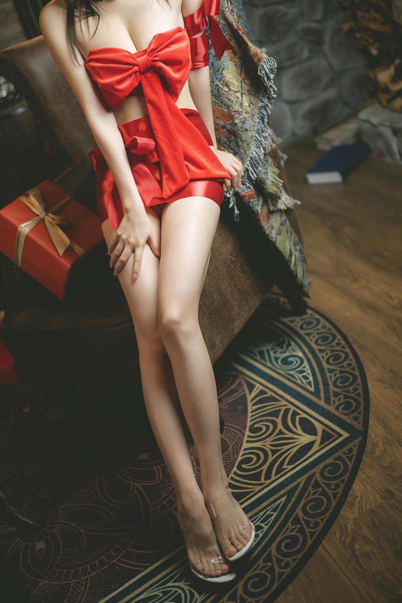 图片[23]-香草喵露露  – 杨枝甘露 红色丝带礼物[30P] – 速更版-美库