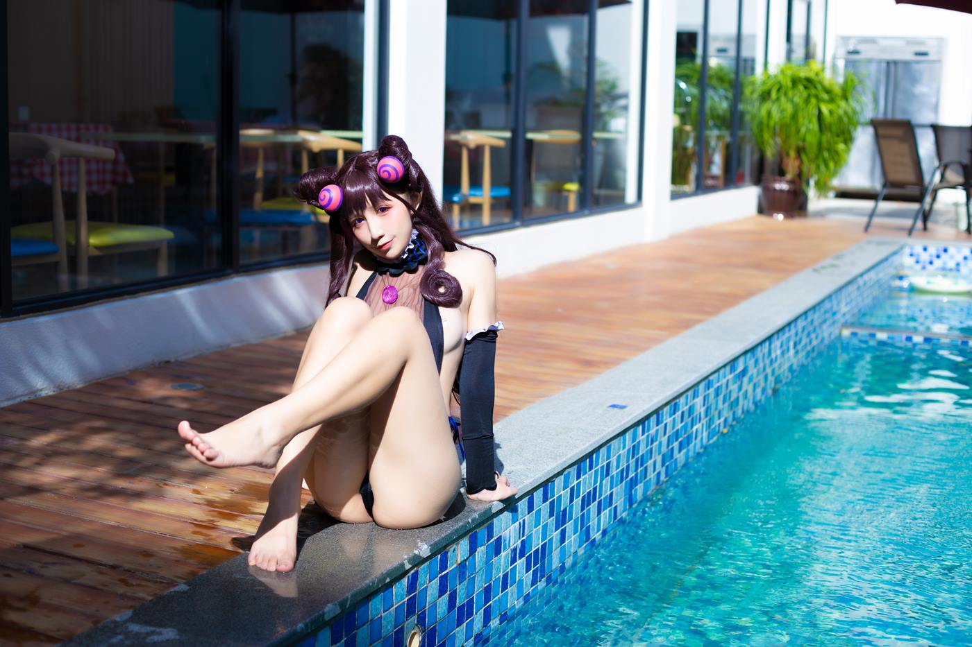 图片[12]-九曲Jean – 紫式部泳装[12P] – 速更版-美库