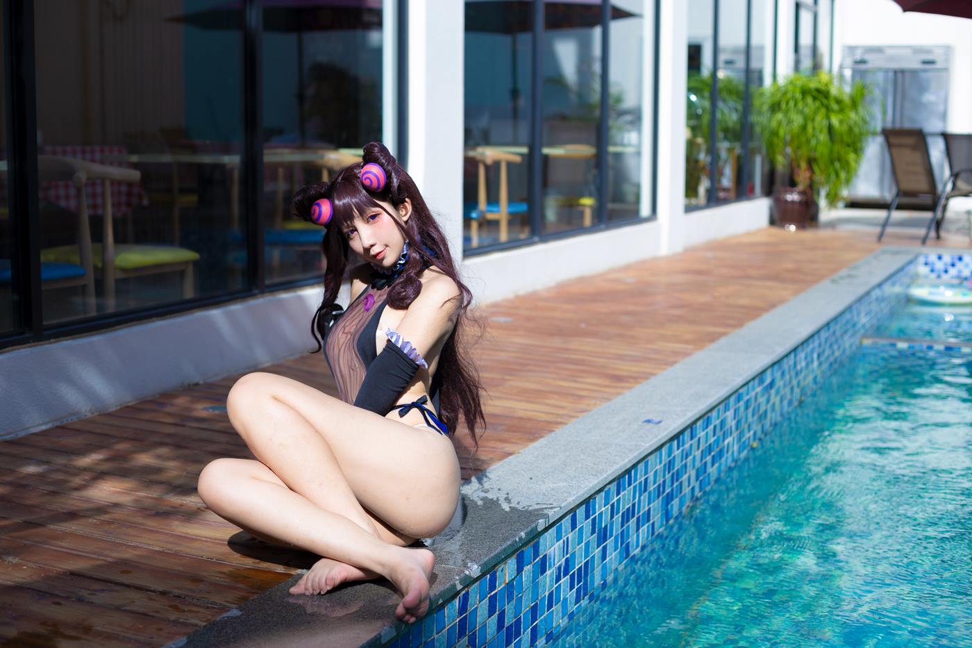 图片[13]-九曲Jean – 紫式部泳装[12P] – 速更版-美库