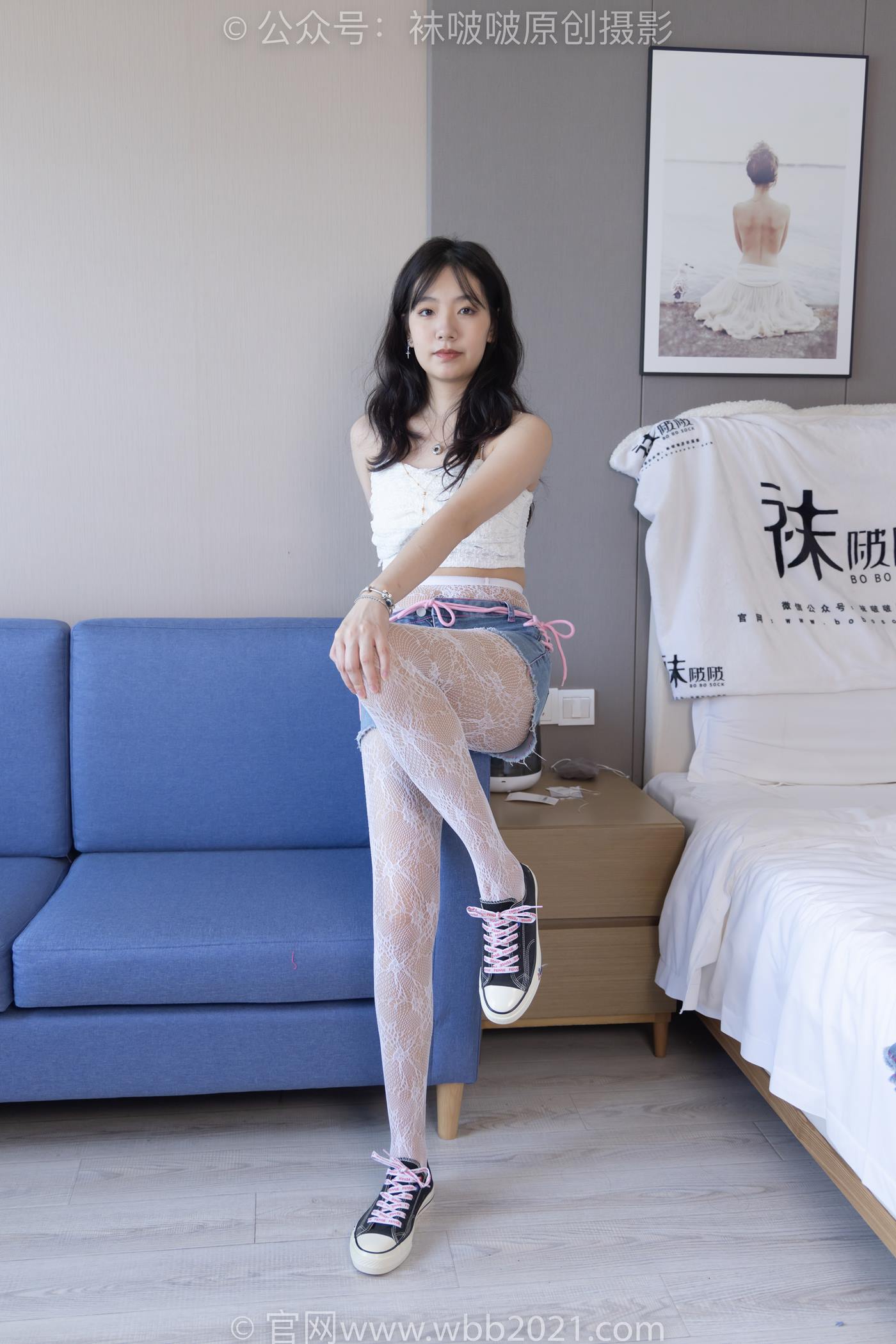 图片[17]-[BoBoSocks袜啵啵]NO.231 小甜豆-板鞋、白色蕾丝袜、可拆卸牛仔裤、裤里丝[154P] – 速更版-美库