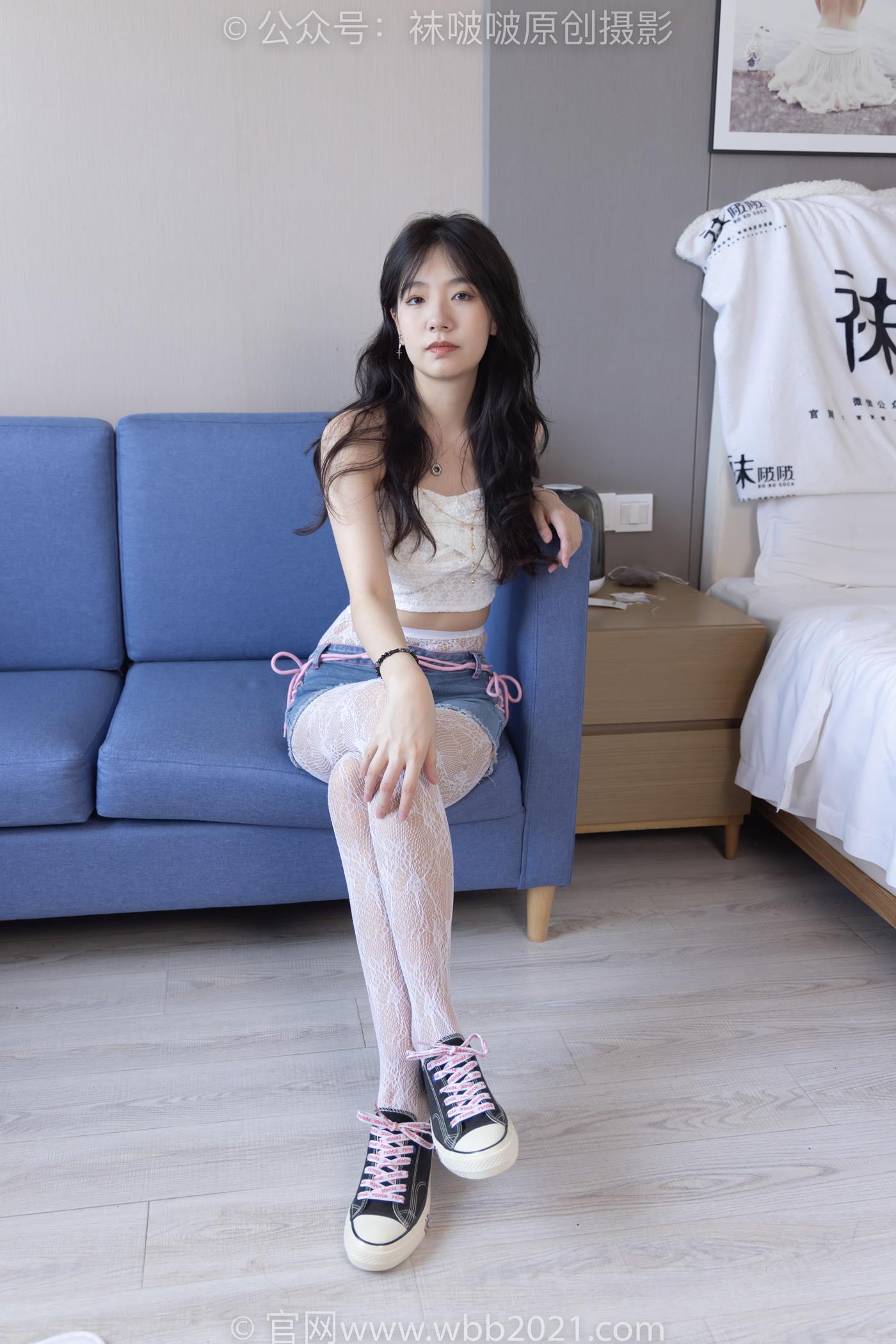 图片[29]-[BoBoSocks袜啵啵]NO.231 小甜豆-板鞋、白色蕾丝袜、可拆卸牛仔裤、裤里丝[154P] – 速更版-美库