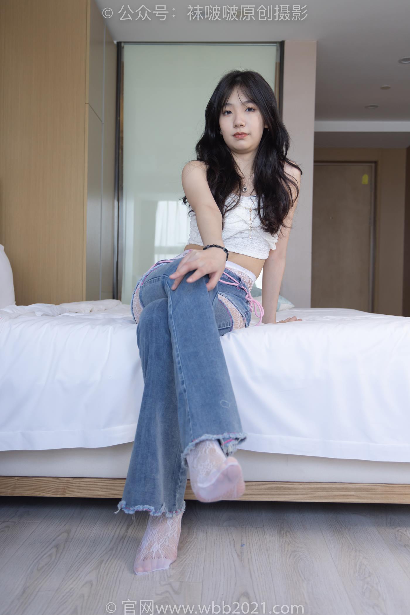 图片[77]-[BoBoSocks袜啵啵]NO.231 小甜豆-板鞋、白色蕾丝袜、可拆卸牛仔裤、裤里丝[154P] – 速更版-美库