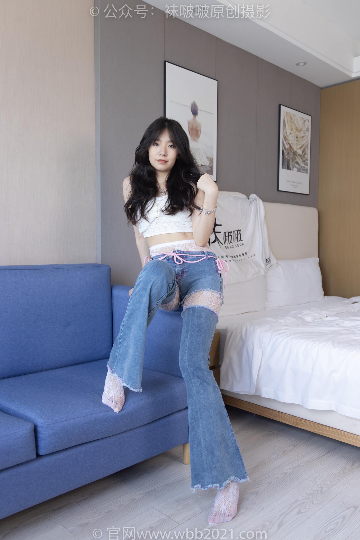 图片[85]-[BoBoSocks袜啵啵]NO.231 小甜豆-板鞋、白色蕾丝袜、可拆卸牛仔裤、裤里丝[154P] – 速更版-美库