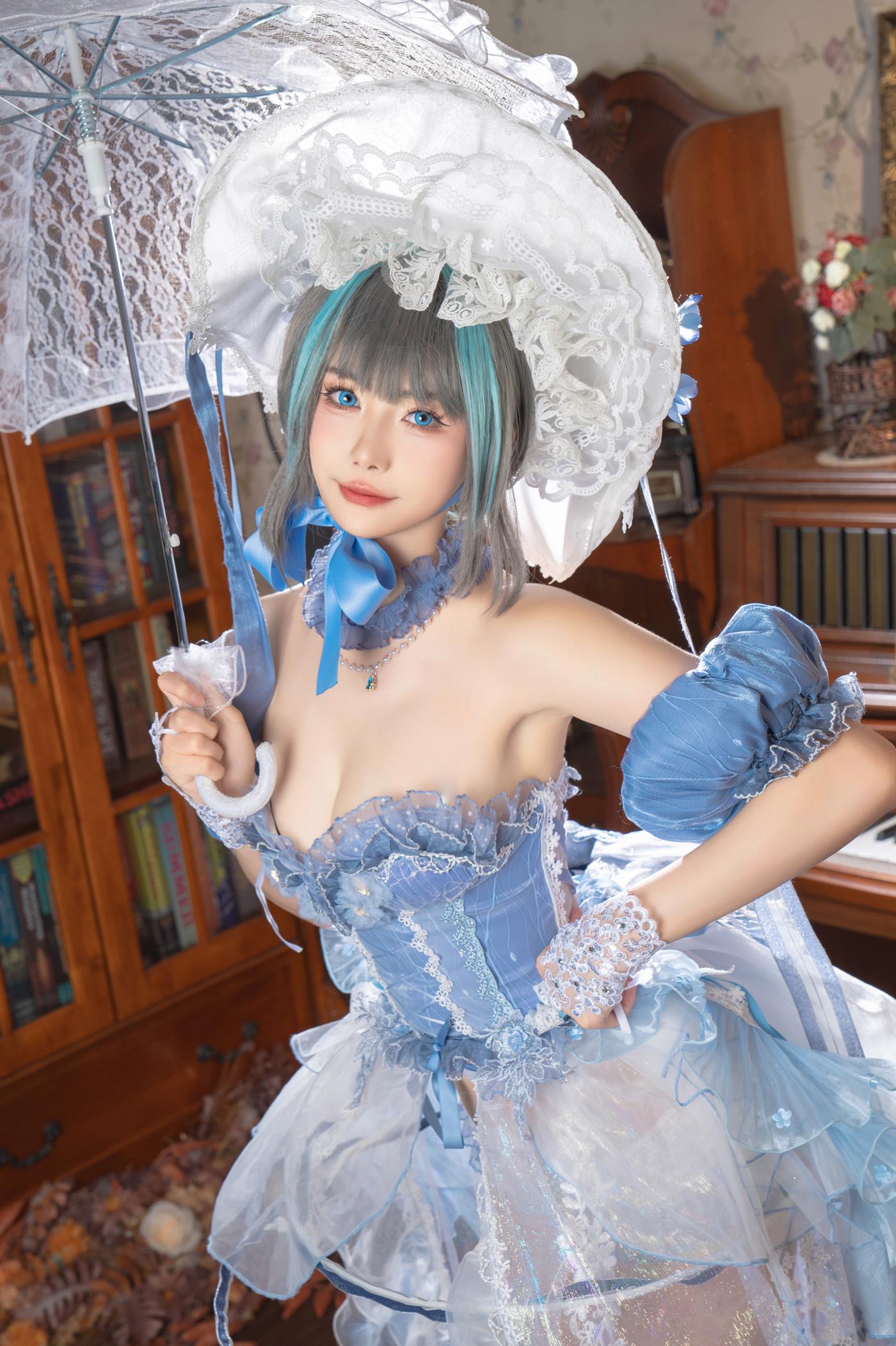 图片[10]-Momoko葵葵  – 柴郡礼服[26P] – 速更版-美库