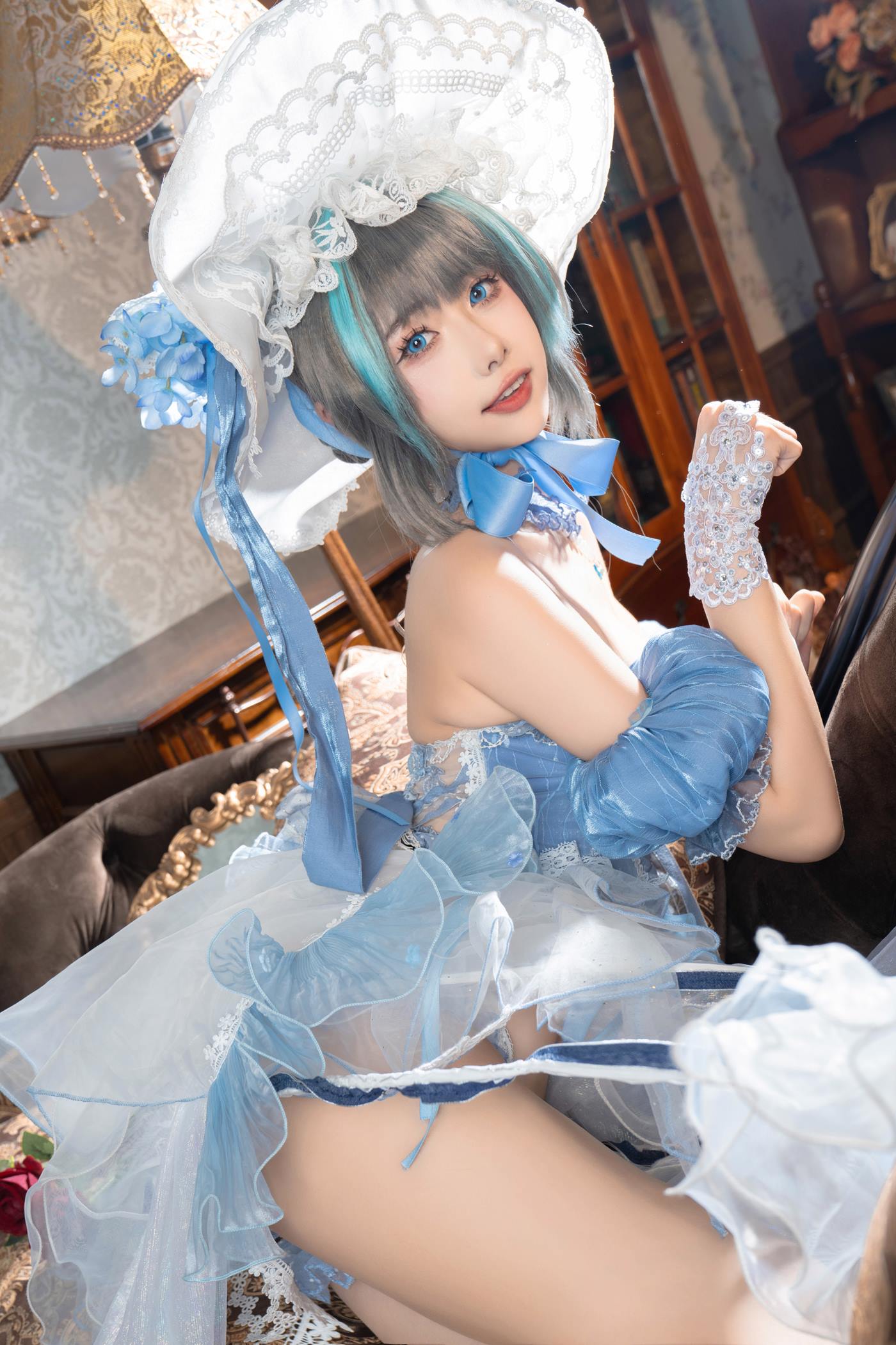 图片[15]-Momoko葵葵  – 柴郡礼服[26P] – 速更版-美库