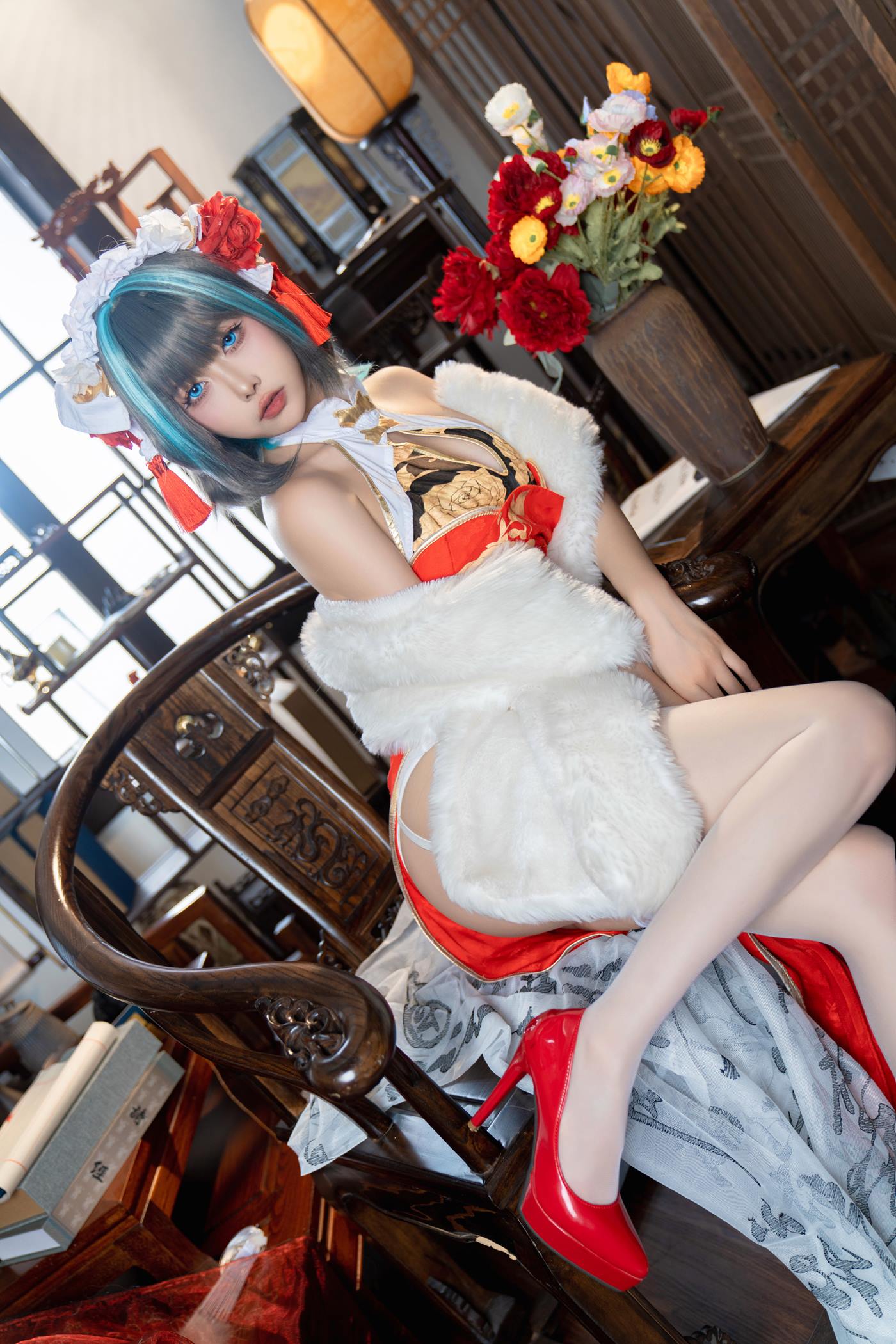 图片[25]-Momoko葵葵 – 柴郡旗袍[28P] – 速更版-美库