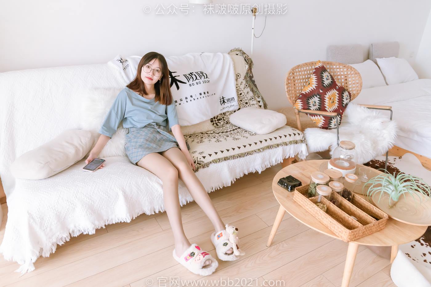 图片[22]-[BoBoSocks袜啵啵]NO.239 小甜豆-棉拖鞋、灰丝、裸足[139P] – 速更版-美库