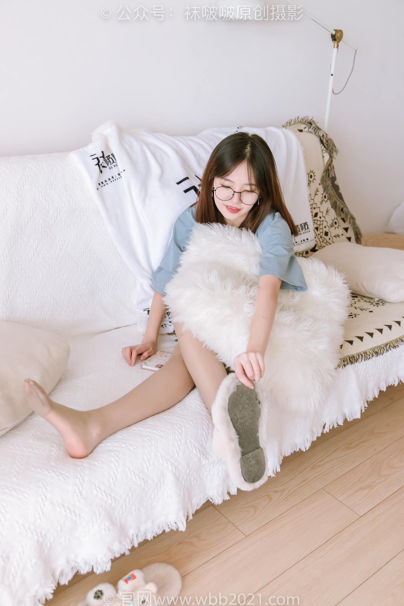 图片[35]-[BoBoSocks袜啵啵]NO.239 小甜豆-棉拖鞋、灰丝、裸足[139P] – 速更版-美库