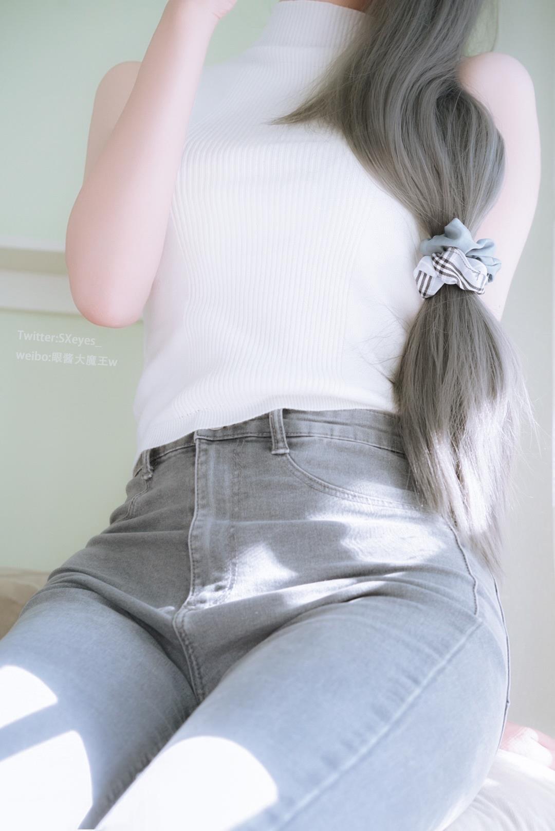 图片[18]-眼酱大魔王w – 白色无袖[19P] – 速更版-美库