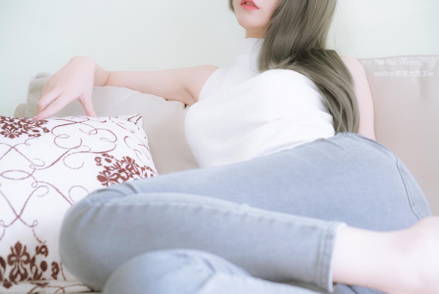 图片[20]-眼酱大魔王w – 白色无袖[19P] – 速更版-美库