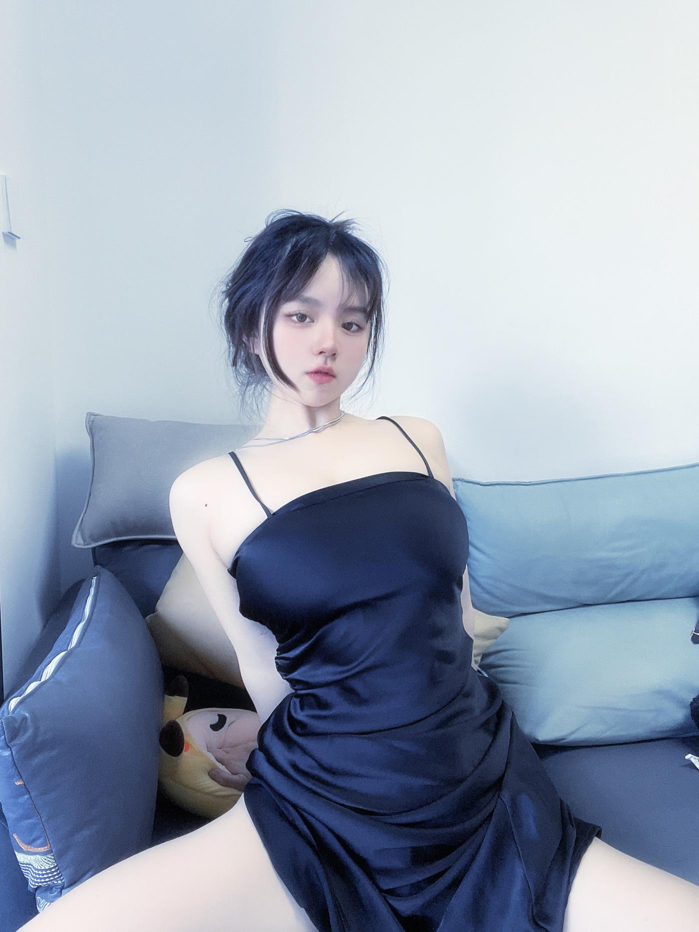 图片[10]-葱油饼  – 黑色绸缎裙[10P] – 速更版-美库