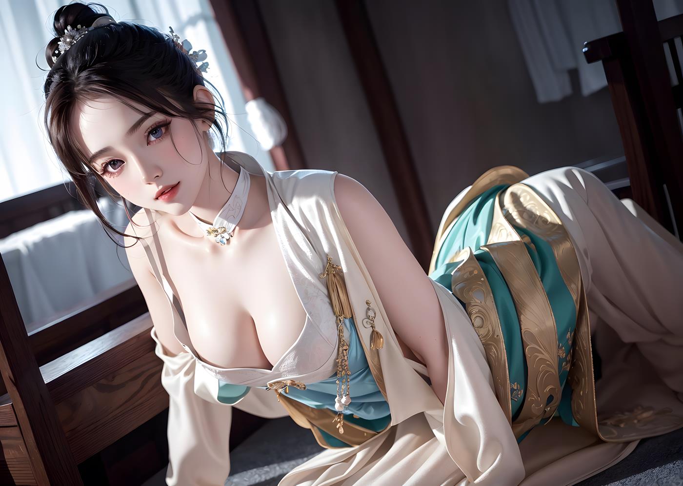 图片[27]-AI绘画 005 高清古风女装图[53P] – 速更版-美库