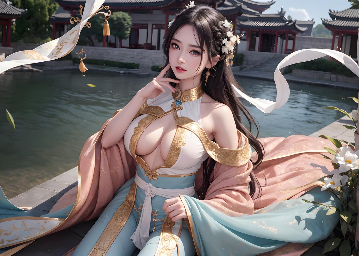 图片[36]-AI绘画 005 高清古风女装图[53P] – 速更版-美库