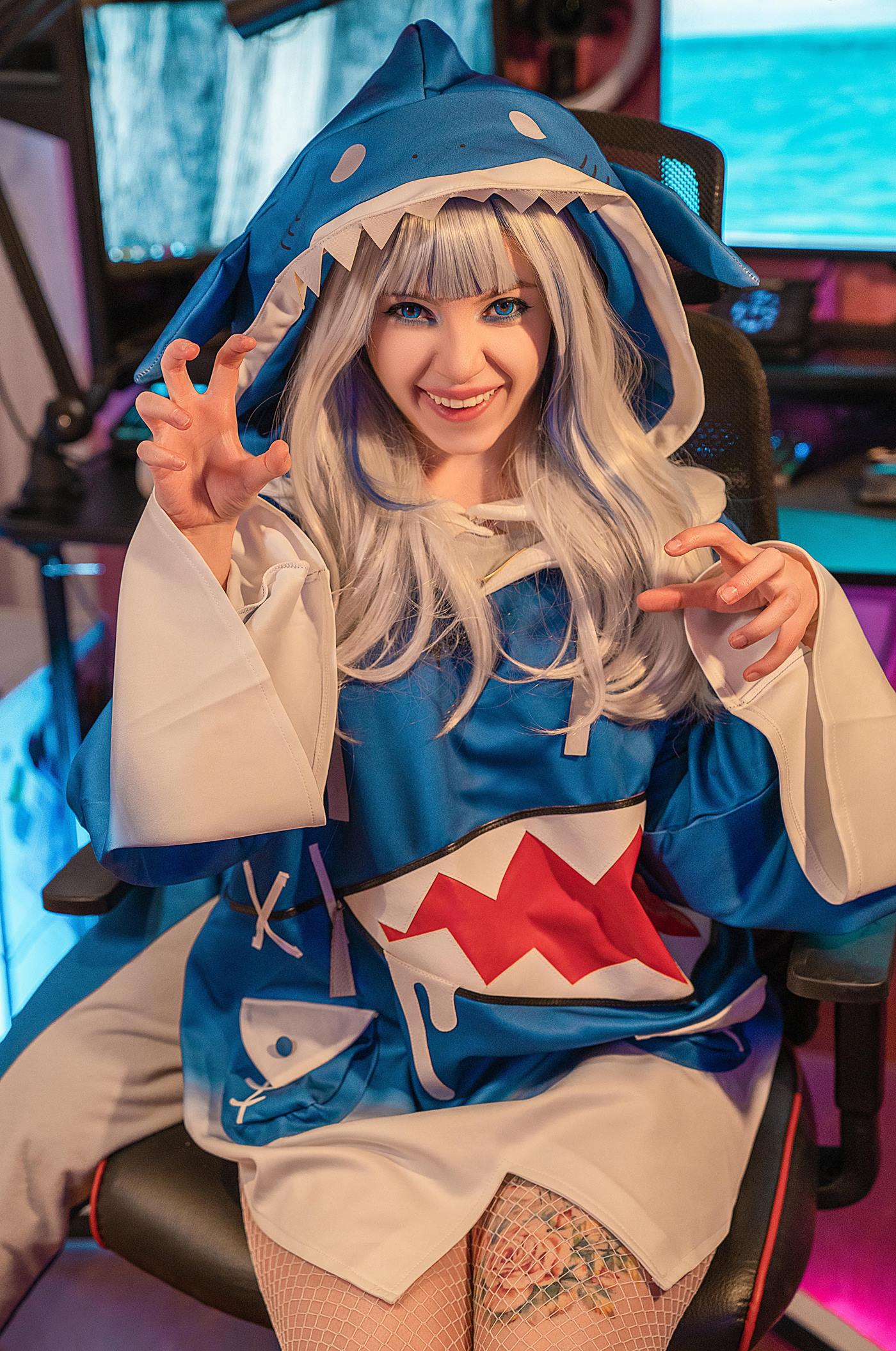 图片[25]-Olyashaa  – Gawr Gura 鲨鱼帽[48P] – 速更版-美库