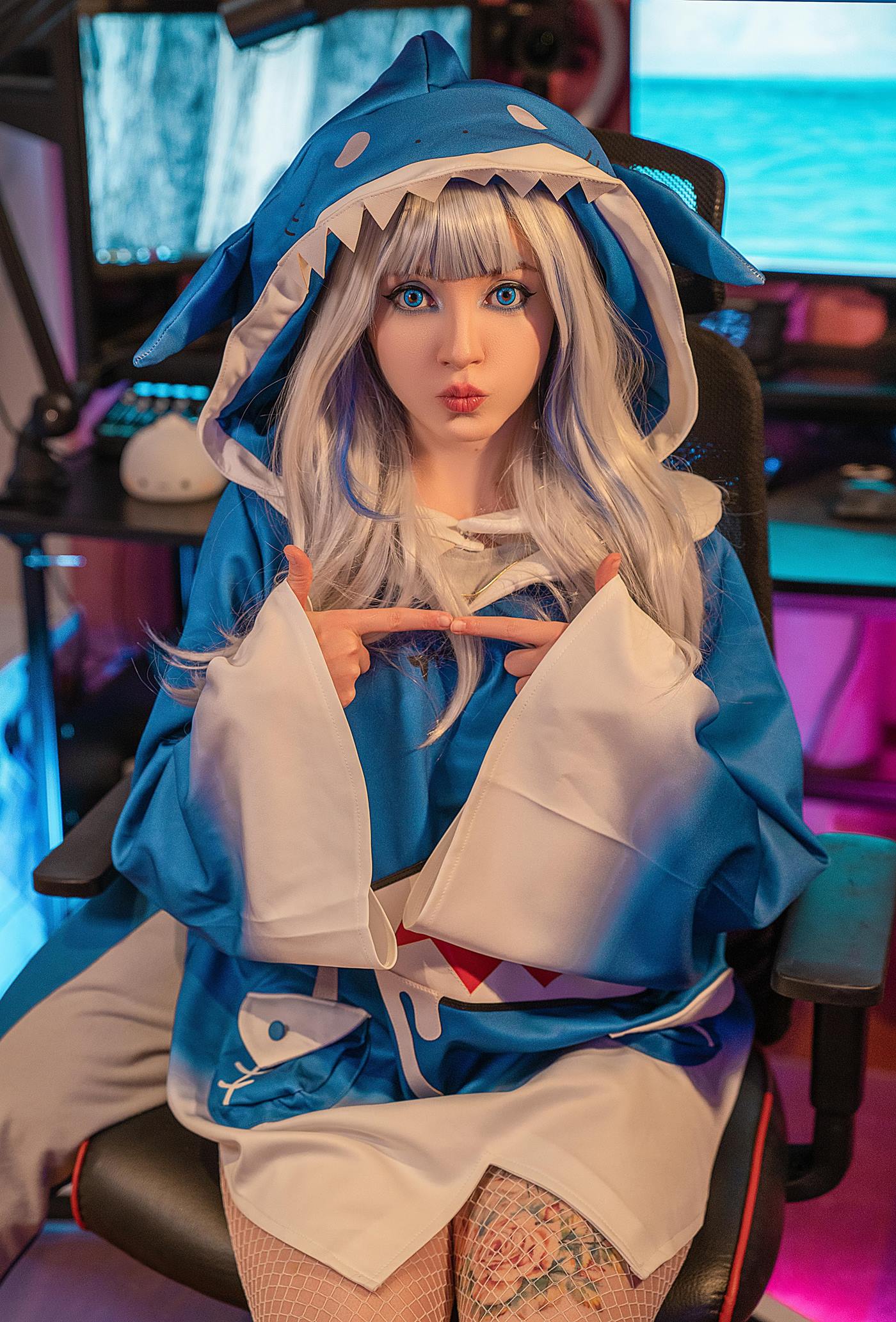 图片[26]-Olyashaa  – Gawr Gura 鲨鱼帽[48P] – 速更版-美库