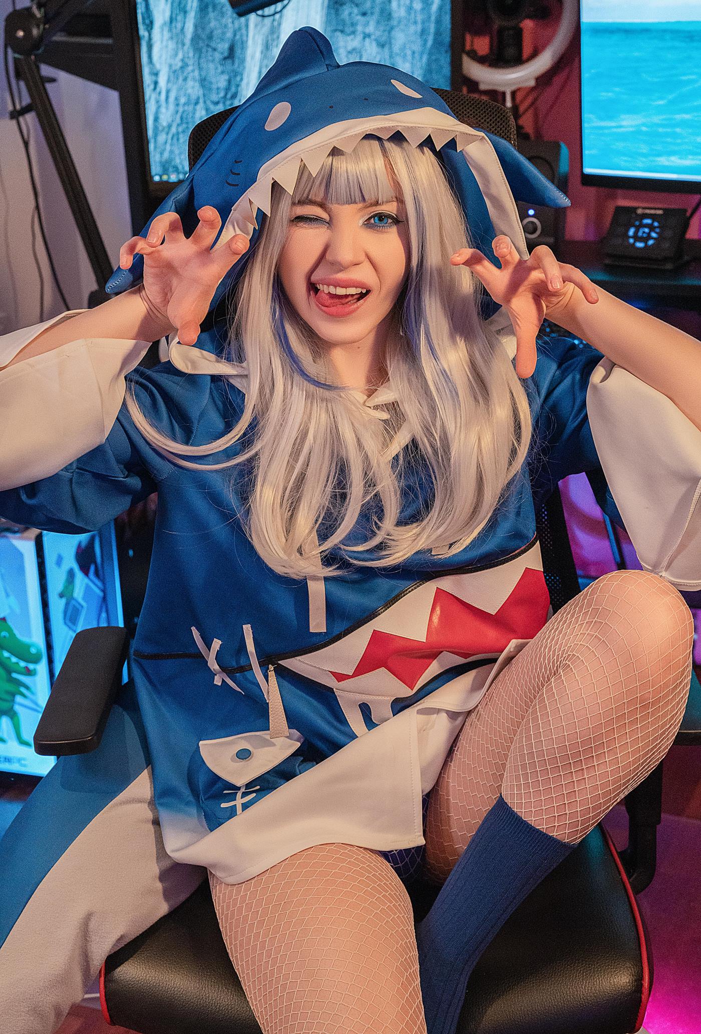 图片[28]-Olyashaa  – Gawr Gura 鲨鱼帽[48P] – 速更版-美库