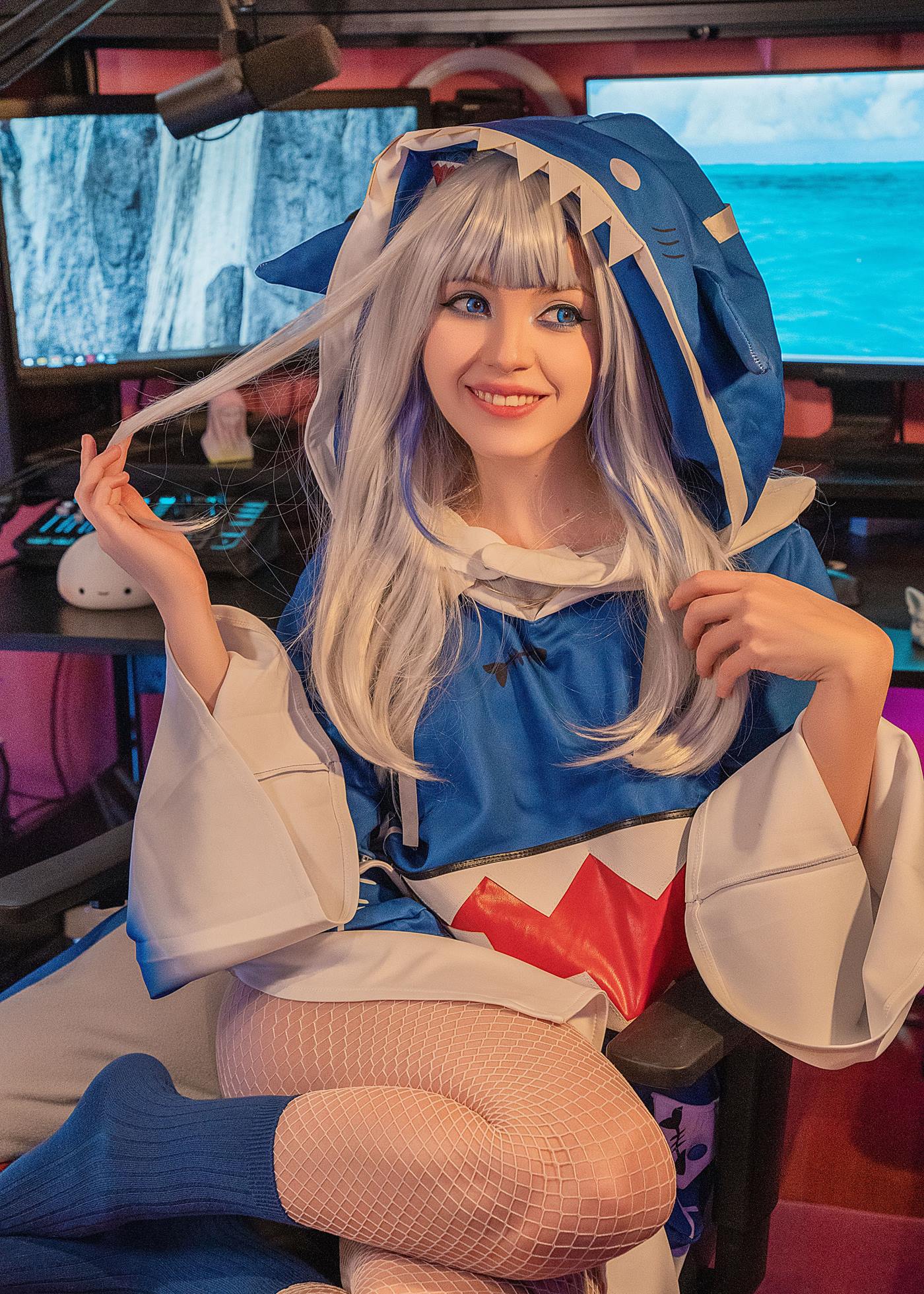 图片[30]-Olyashaa  – Gawr Gura 鲨鱼帽[48P] – 速更版-美库