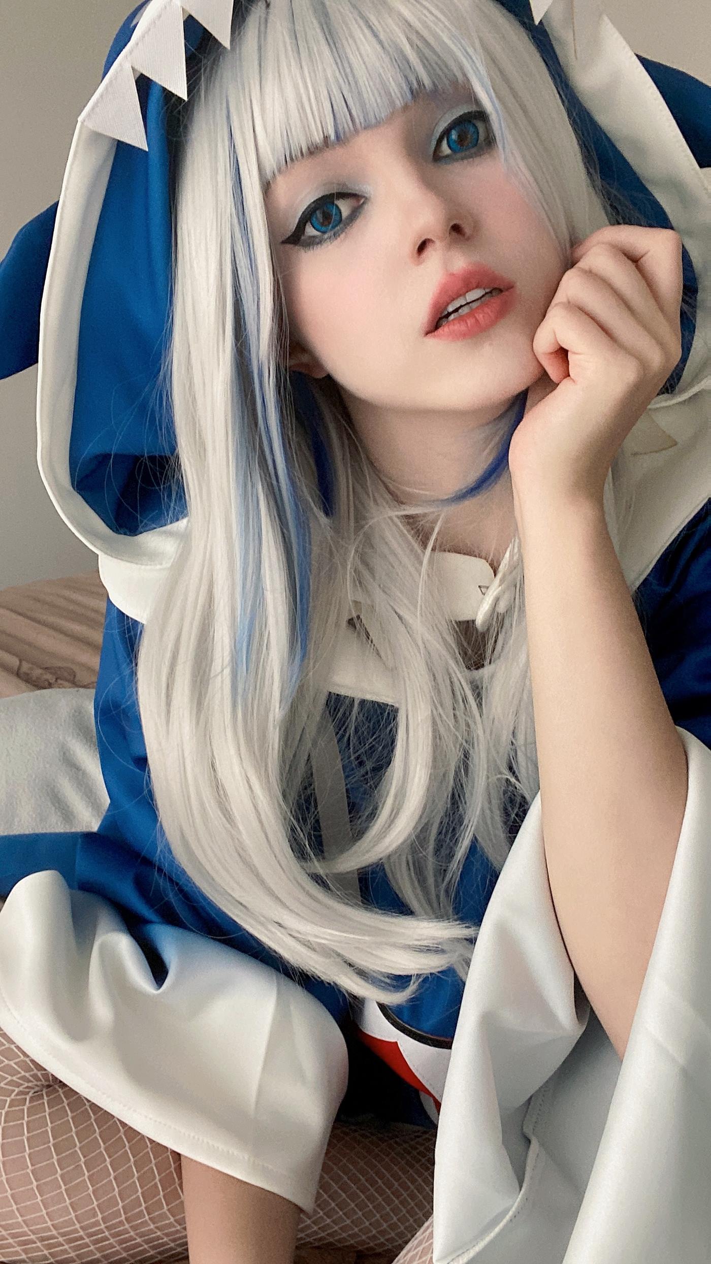 图片[34]-Olyashaa  – Gawr Gura 鲨鱼帽[48P] – 速更版-美库