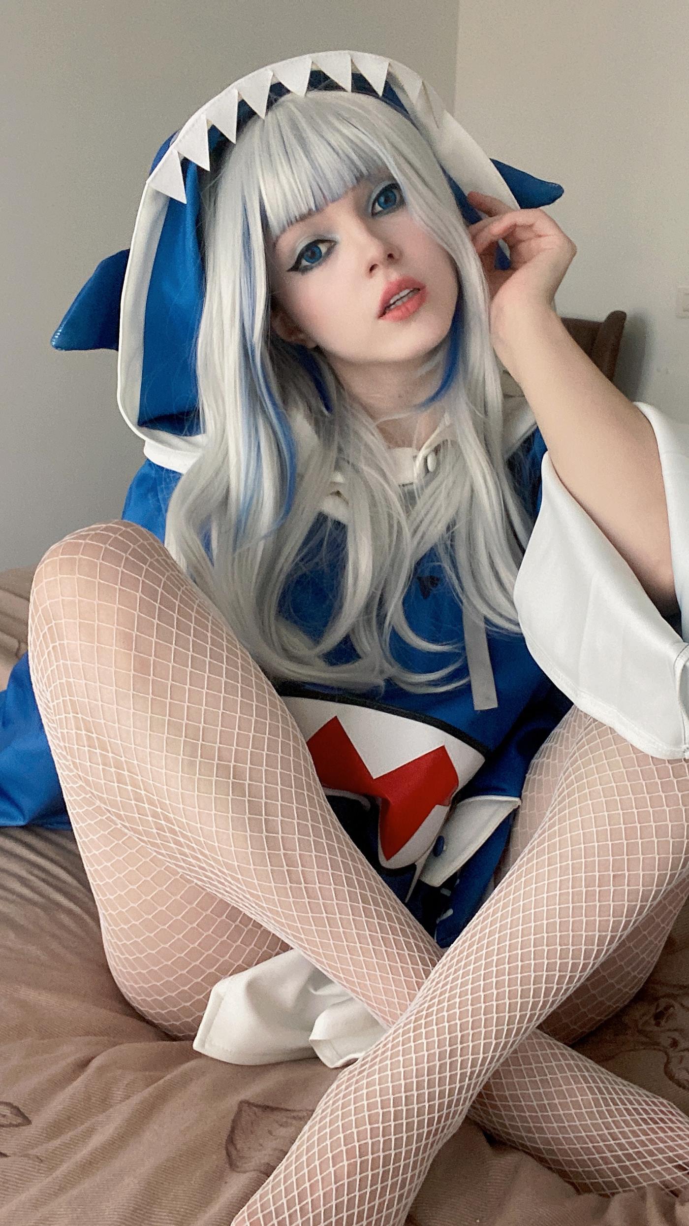 图片[39]-Olyashaa  – Gawr Gura 鲨鱼帽[48P] – 速更版-美库