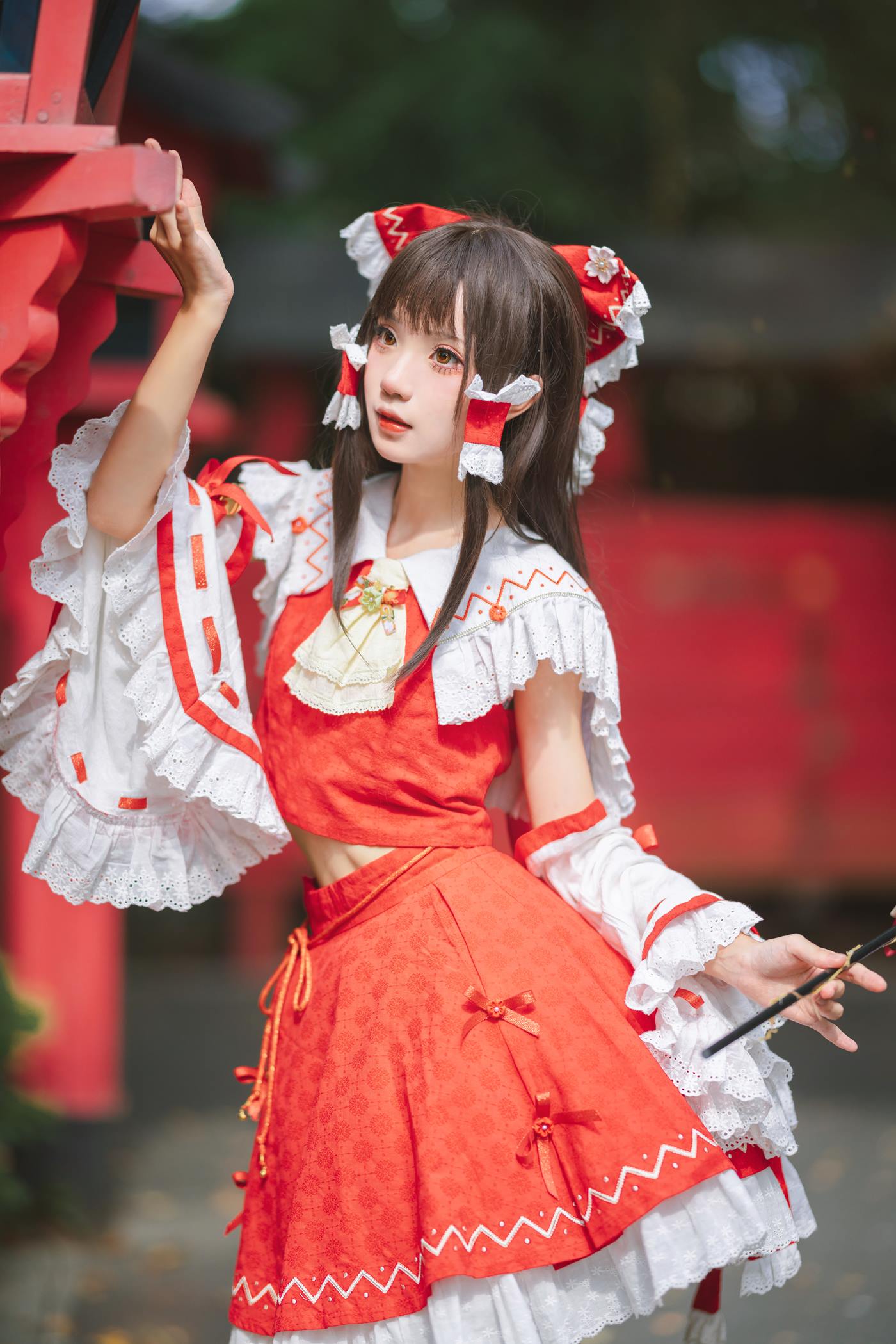 图片[16]-花柒Hana  – 森森仙短款灵梦[15P] – 速更版-美库