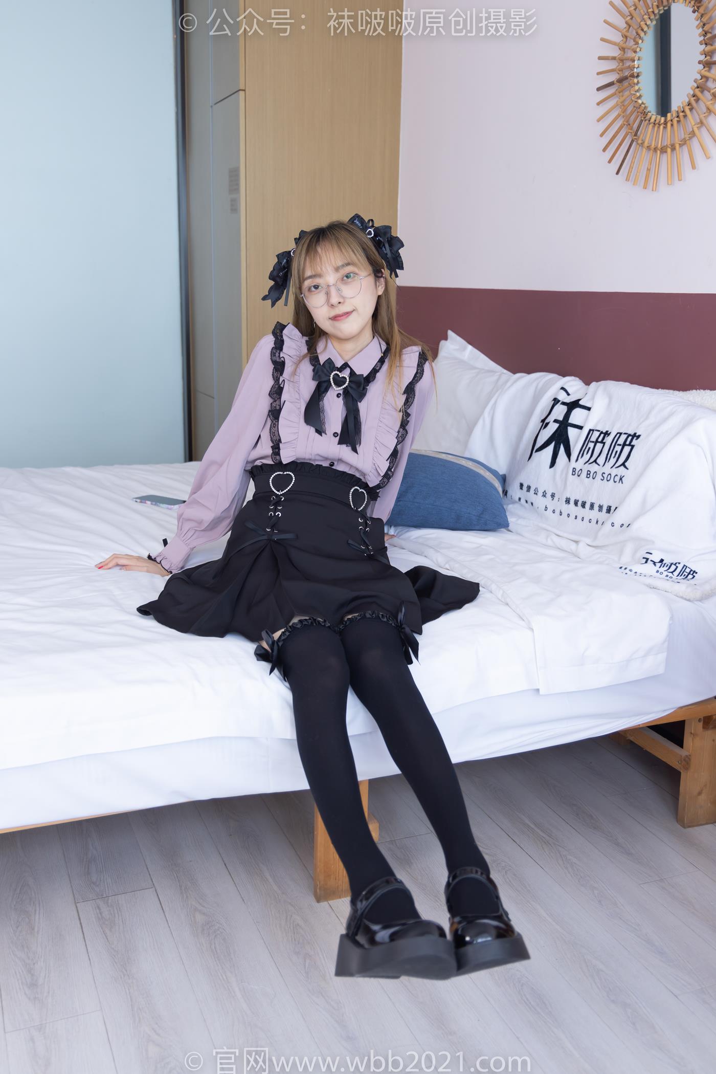 图片[20]-[BoBoSocks袜啵啵]NO.247 稚予-皮鞋、黑丝大腿袜、地雷系女友[160P] – 速更版-美库