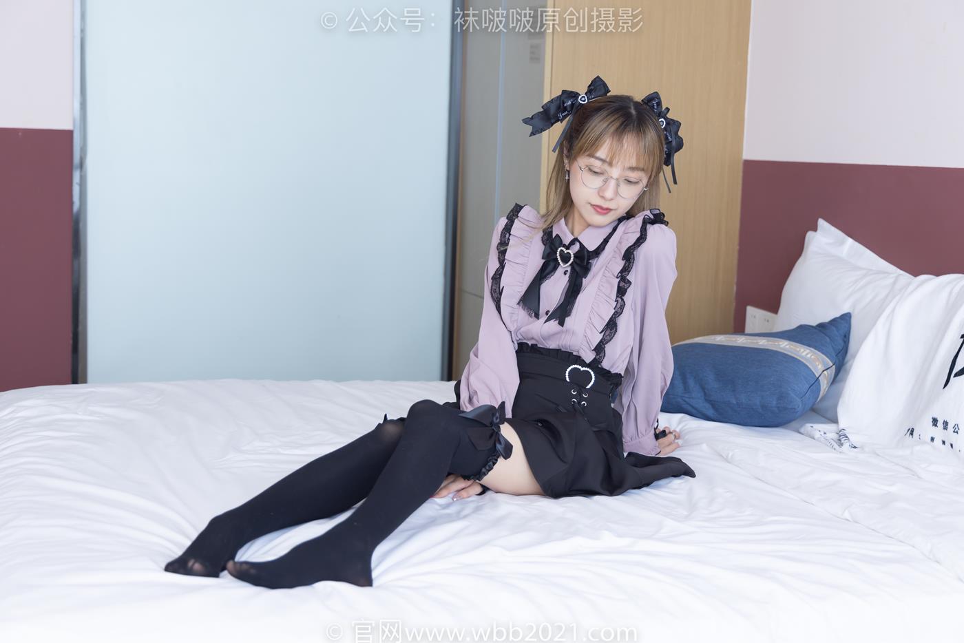 图片[26]-[BoBoSocks袜啵啵]NO.247 稚予-皮鞋、黑丝大腿袜、地雷系女友[160P] – 速更版-美库