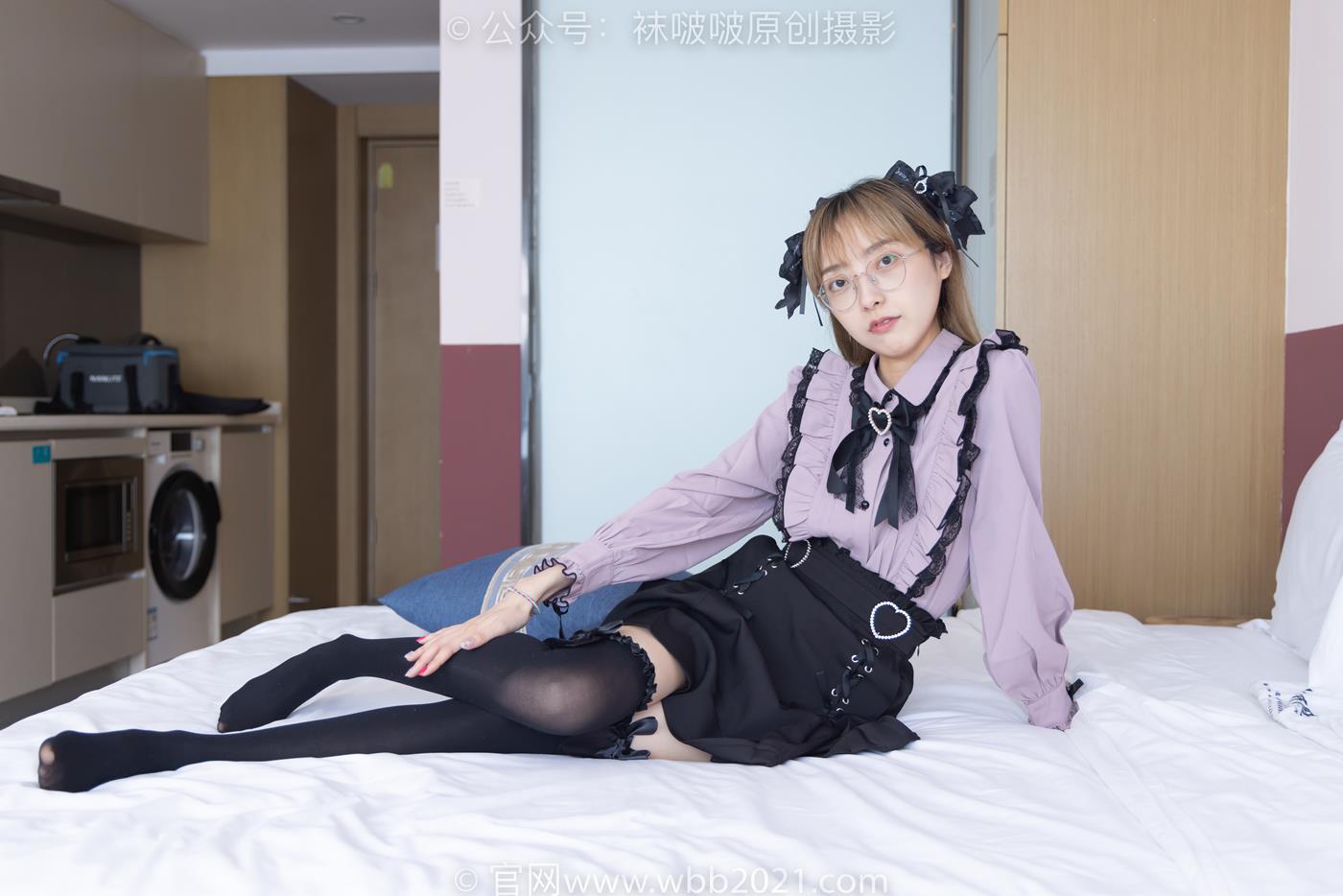 图片[46]-[BoBoSocks袜啵啵]NO.247 稚予-皮鞋、黑丝大腿袜、地雷系女友[160P] – 速更版-美库