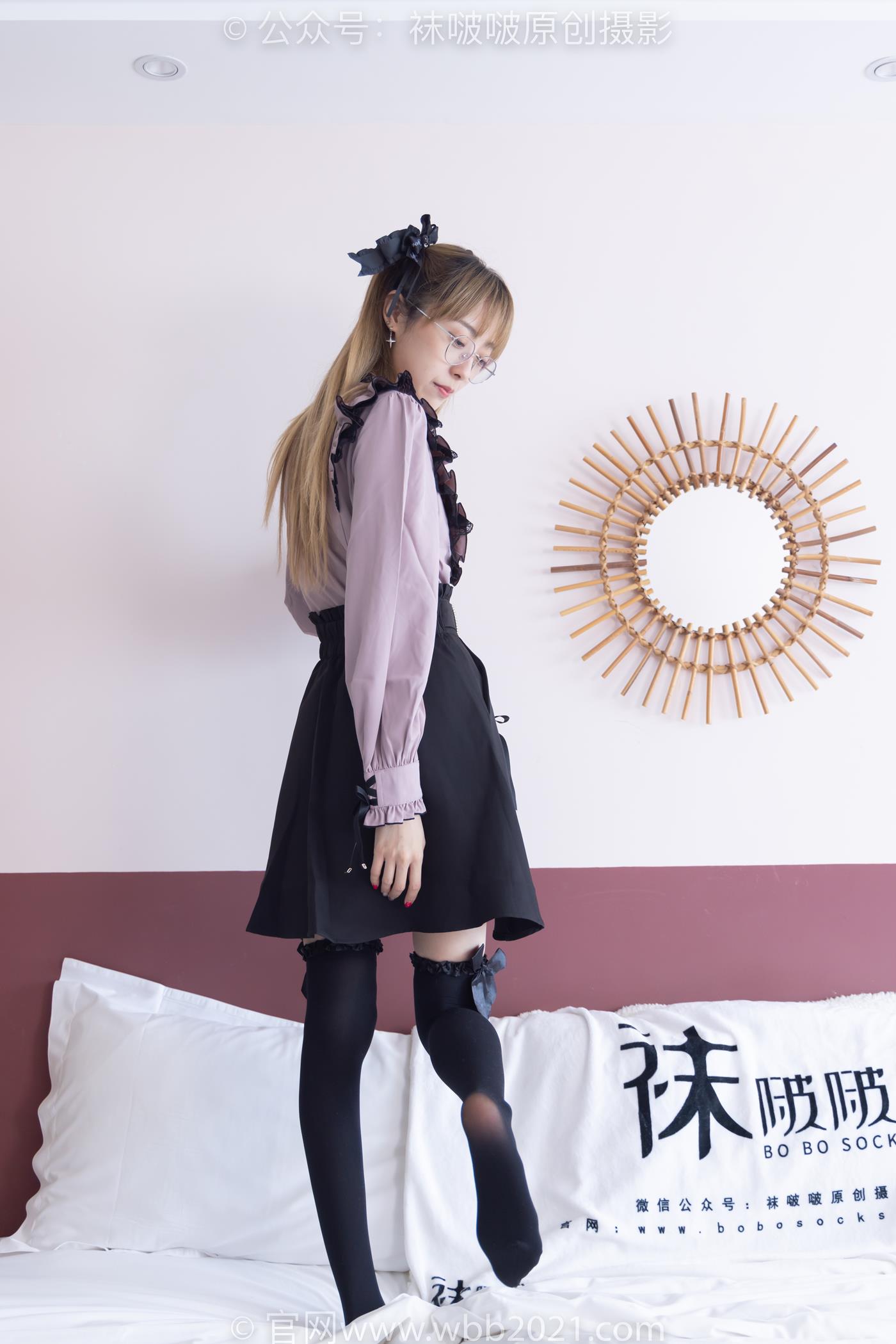 图片[85]-[BoBoSocks袜啵啵]NO.247 稚予-皮鞋、黑丝大腿袜、地雷系女友[160P] – 速更版-美库