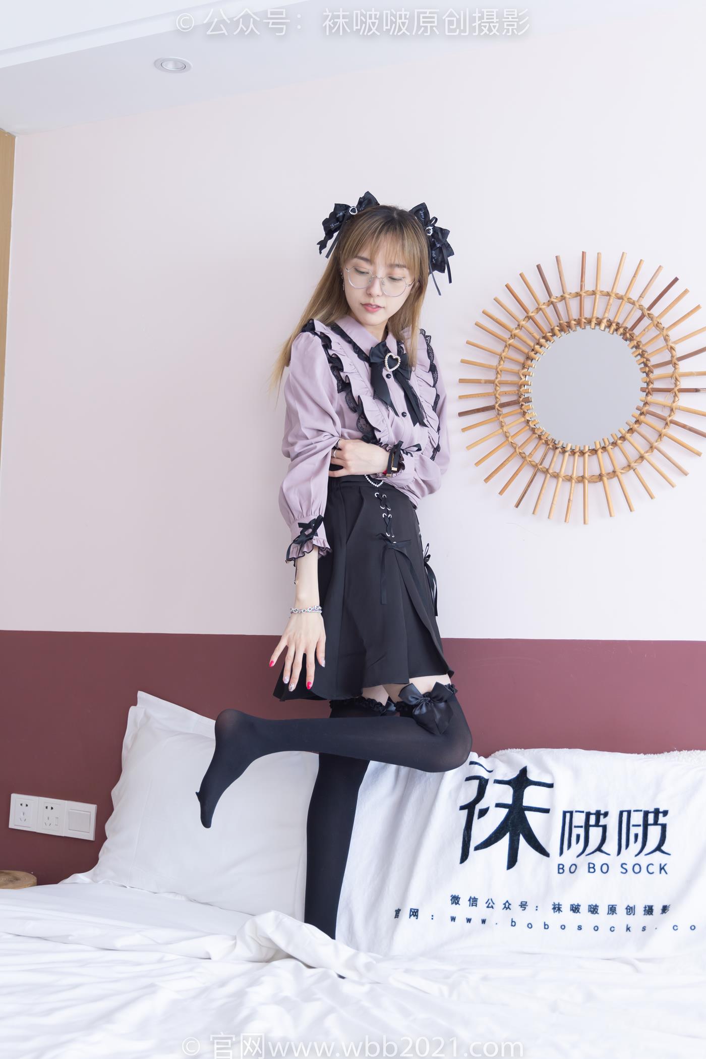 图片[89]-[BoBoSocks袜啵啵]NO.247 稚予-皮鞋、黑丝大腿袜、地雷系女友[160P] – 速更版-美库