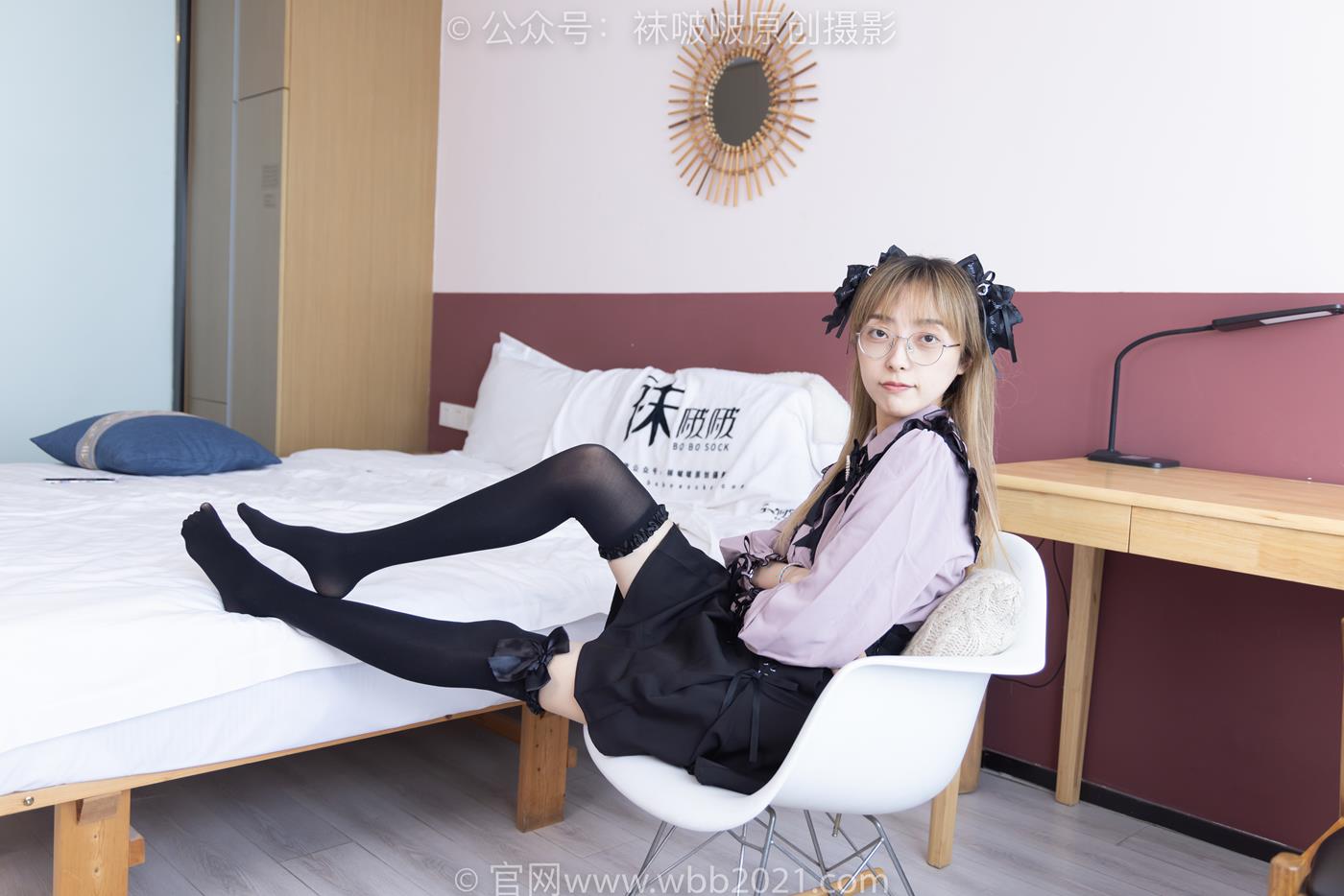 图片[112]-[BoBoSocks袜啵啵]NO.247 稚予-皮鞋、黑丝大腿袜、地雷系女友[160P] – 速更版-美库