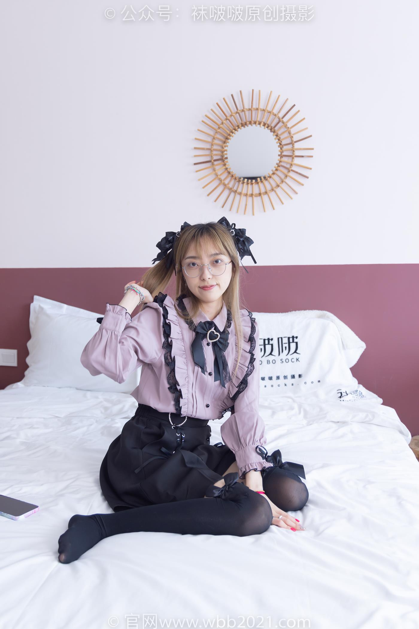 图片[132]-[BoBoSocks袜啵啵]NO.247 稚予-皮鞋、黑丝大腿袜、地雷系女友[160P] – 速更版-美库