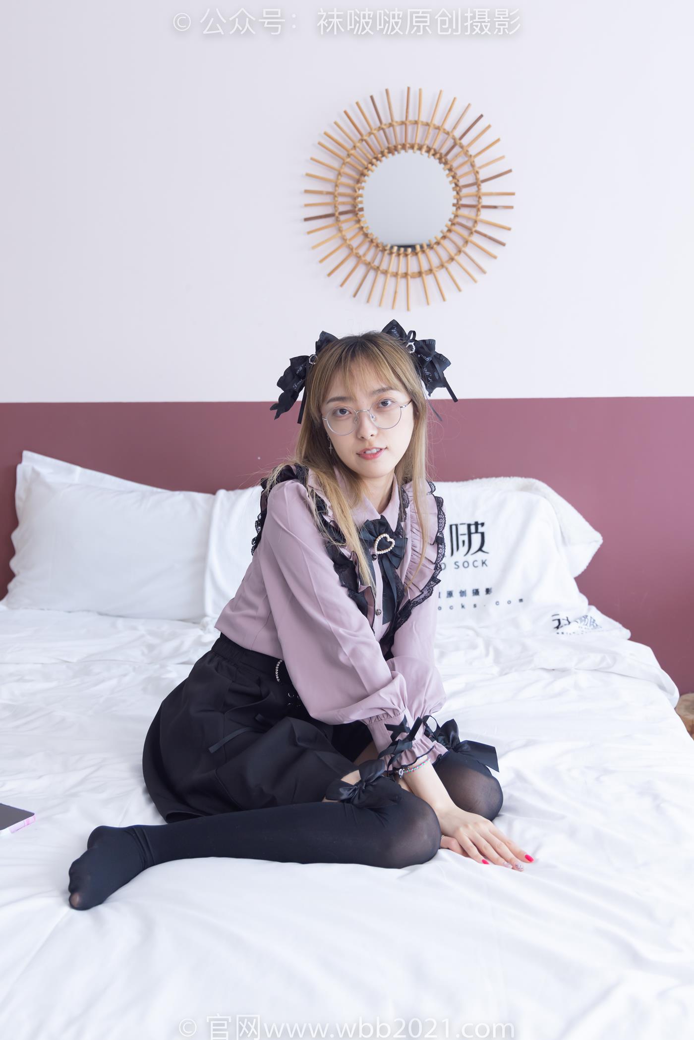 图片[133]-[BoBoSocks袜啵啵]NO.247 稚予-皮鞋、黑丝大腿袜、地雷系女友[160P] – 速更版-美库