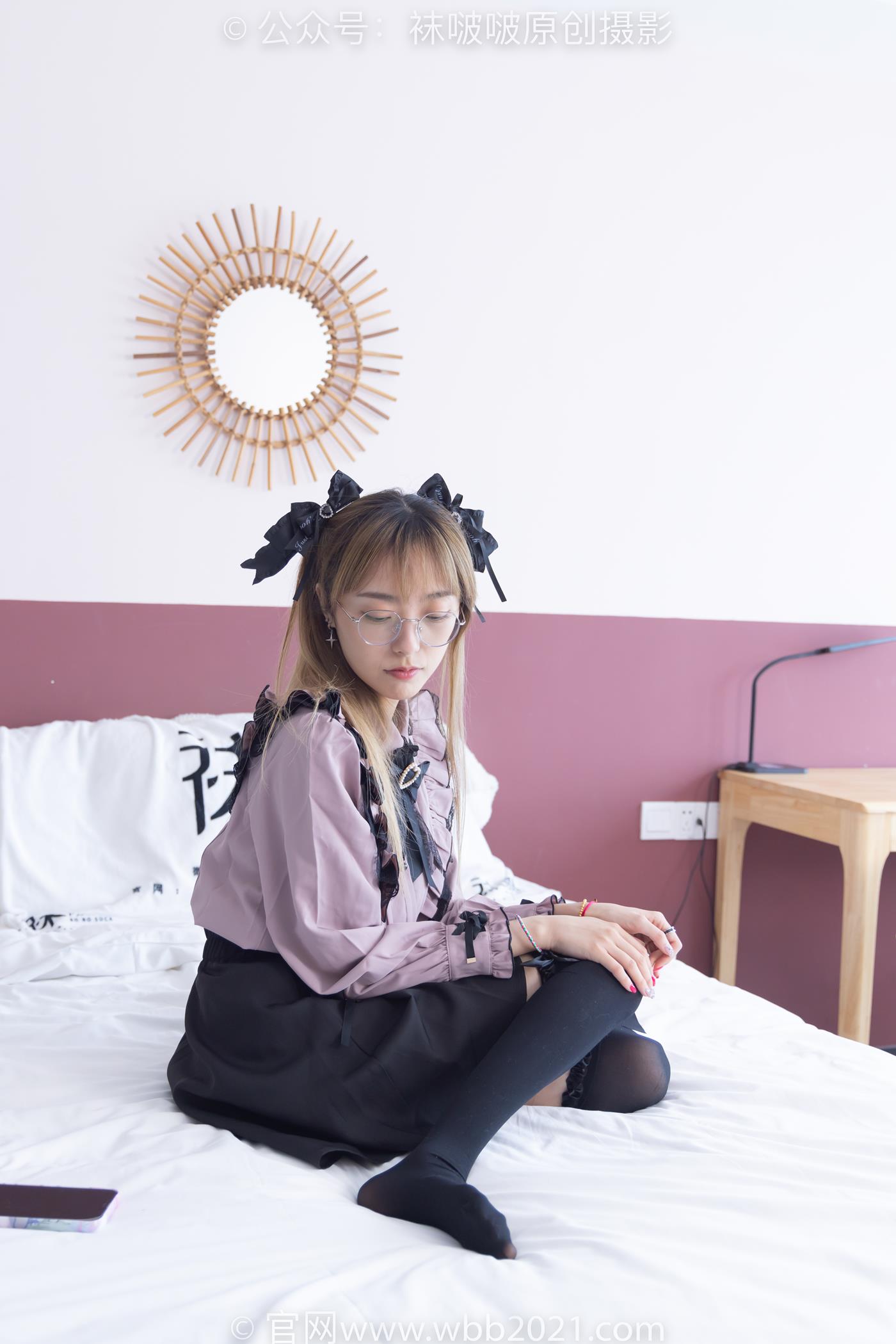 图片[136]-[BoBoSocks袜啵啵]NO.247 稚予-皮鞋、黑丝大腿袜、地雷系女友[160P] – 速更版-美库