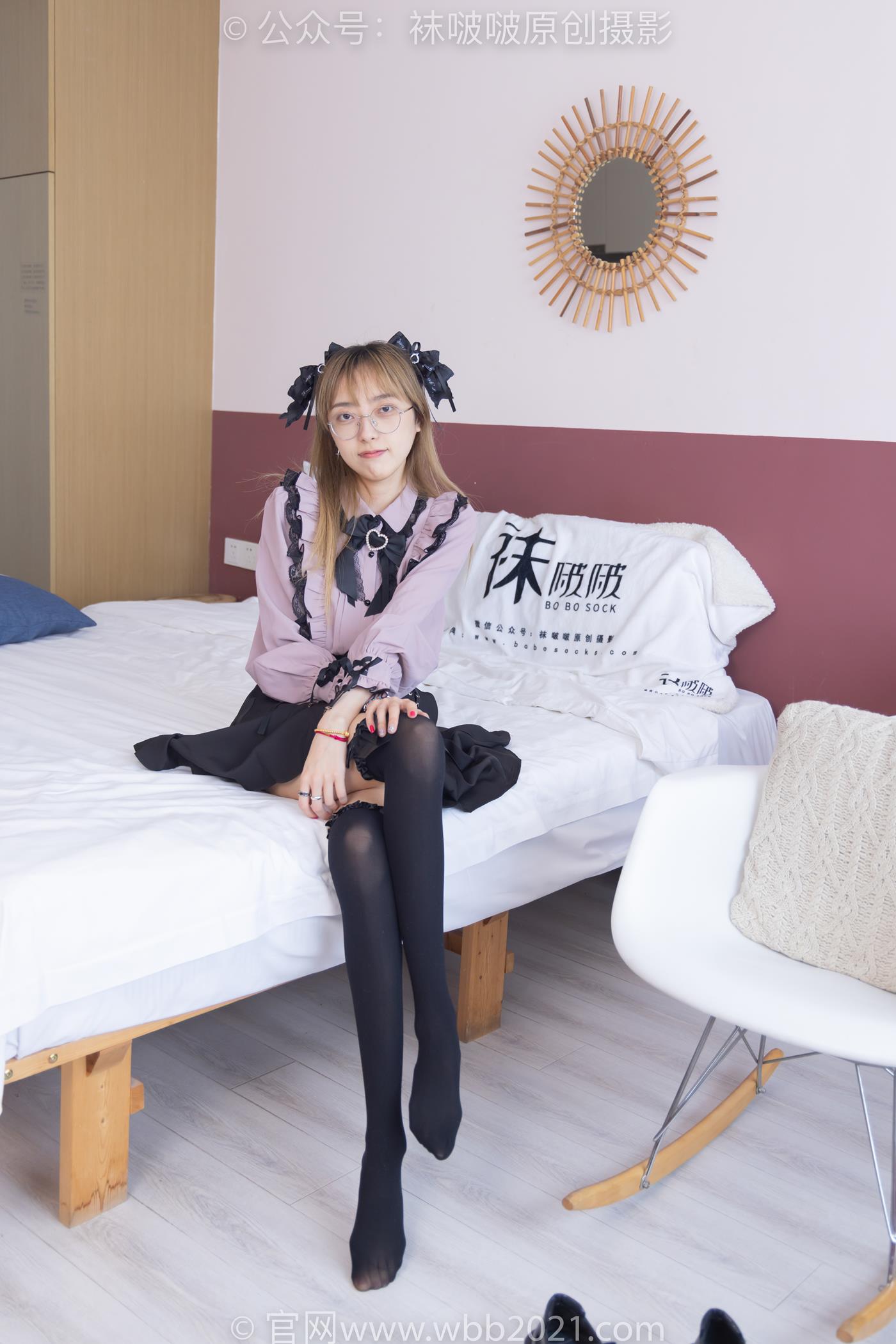 图片[140]-[BoBoSocks袜啵啵]NO.247 稚予-皮鞋、黑丝大腿袜、地雷系女友[160P] – 速更版-美库