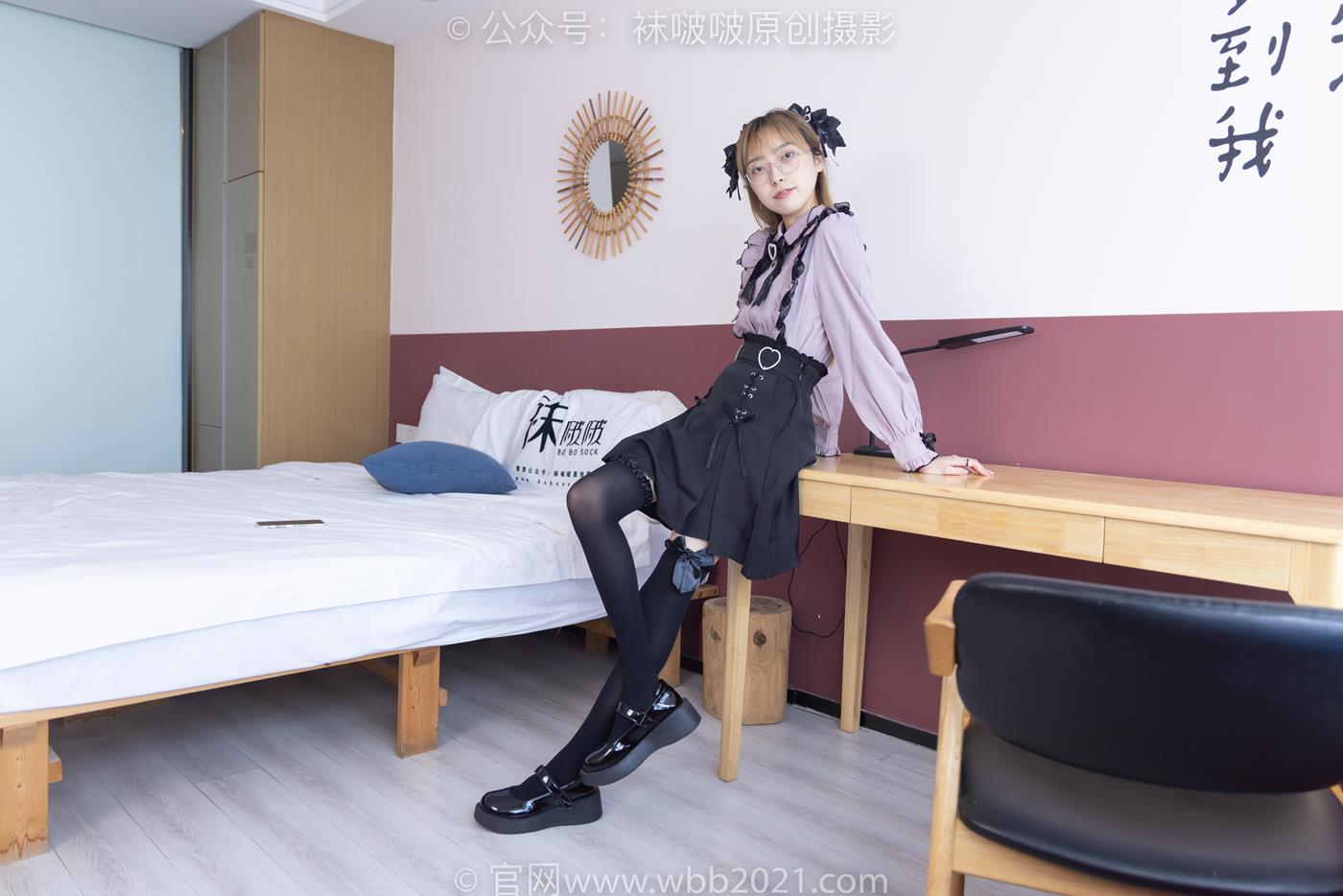 图片[153]-[BoBoSocks袜啵啵]NO.247 稚予-皮鞋、黑丝大腿袜、地雷系女友[160P] – 速更版-美库