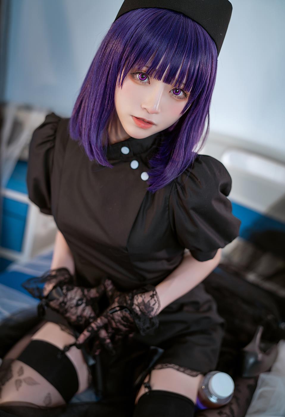 图片[15]-绮太郎Kitaro – 喜多川海梦 黑色护士[14P] – 速更版-美库