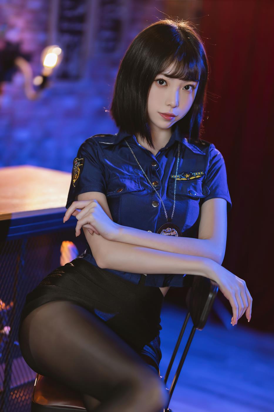 图片[55]-许岚(叁月life) – 黑丝制服[60P] – 速更版-美库