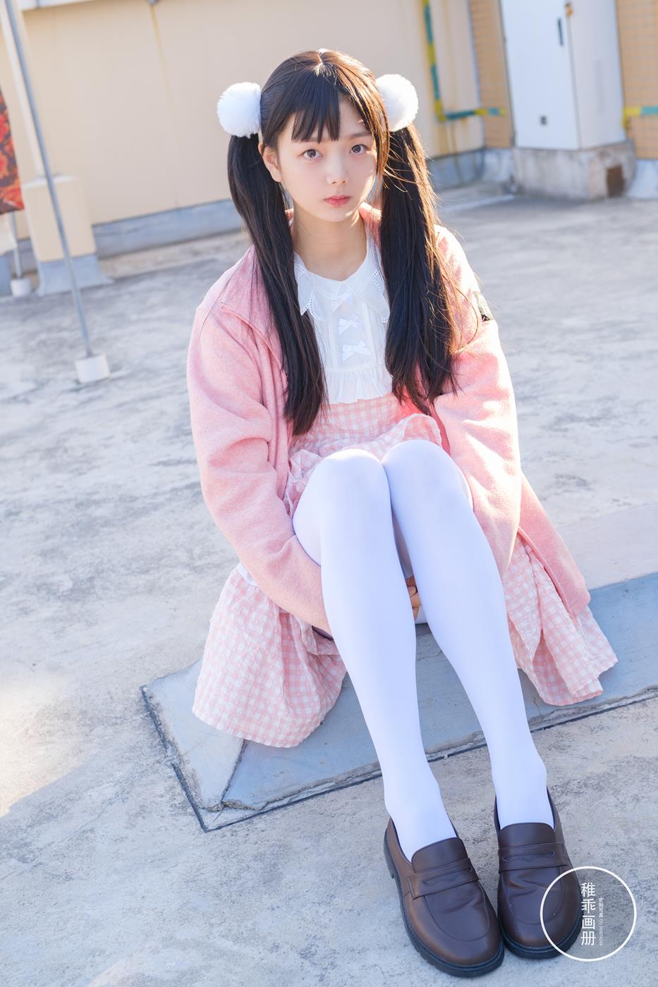 图片[45]-柴系小乖(稚乖画册) – 夜夜 天台粉裙[55P] – 速更版-美库
