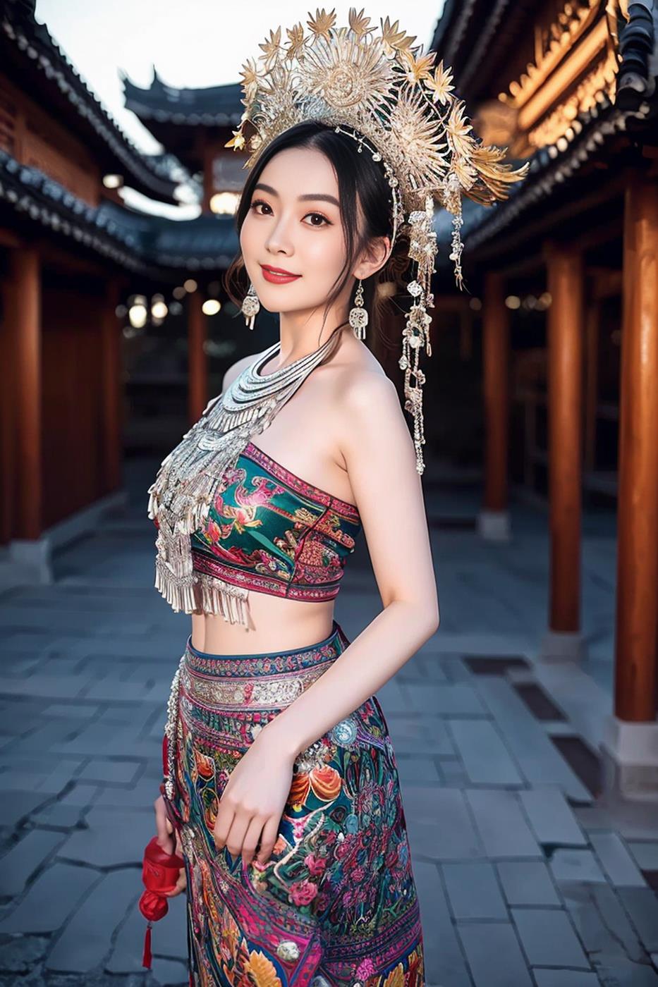 图片[11]-[AI绘画] 036 民族装的漂亮魔法秀[65P] – 速更版-美库