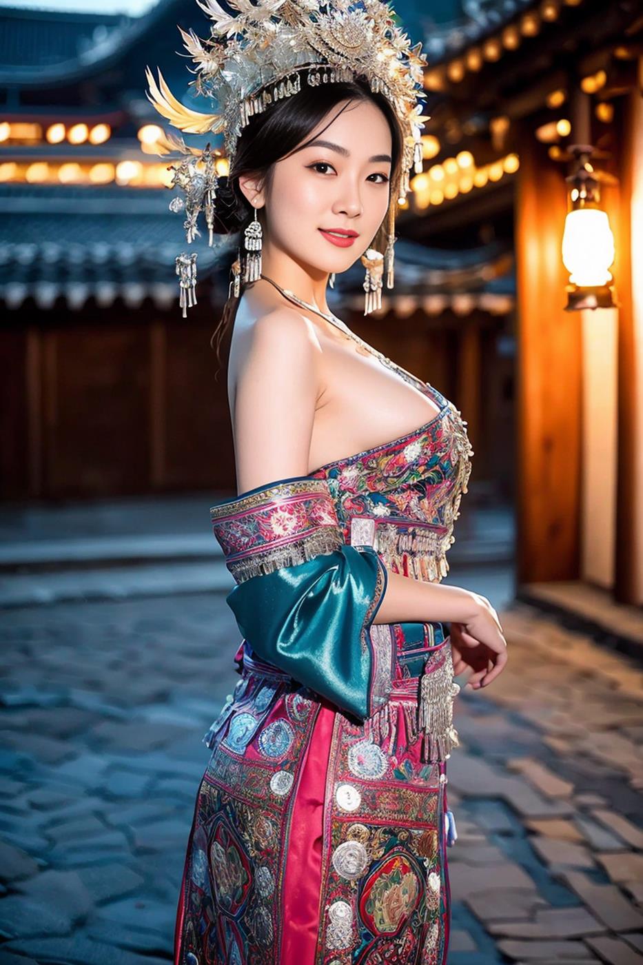 图片[14]-[AI绘画] 036 民族装的漂亮魔法秀[65P] – 速更版-美库